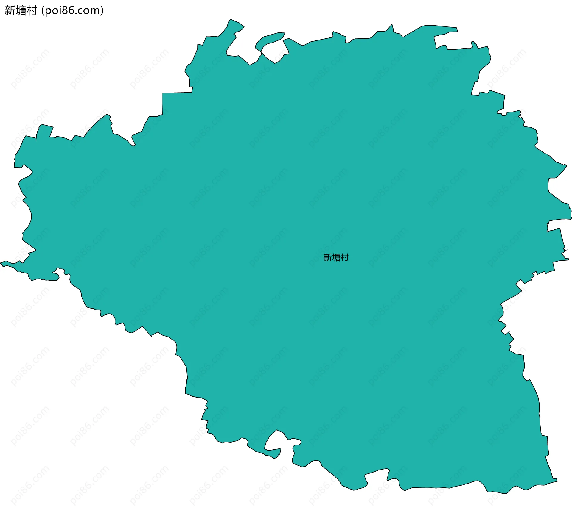 新塘村边界地图