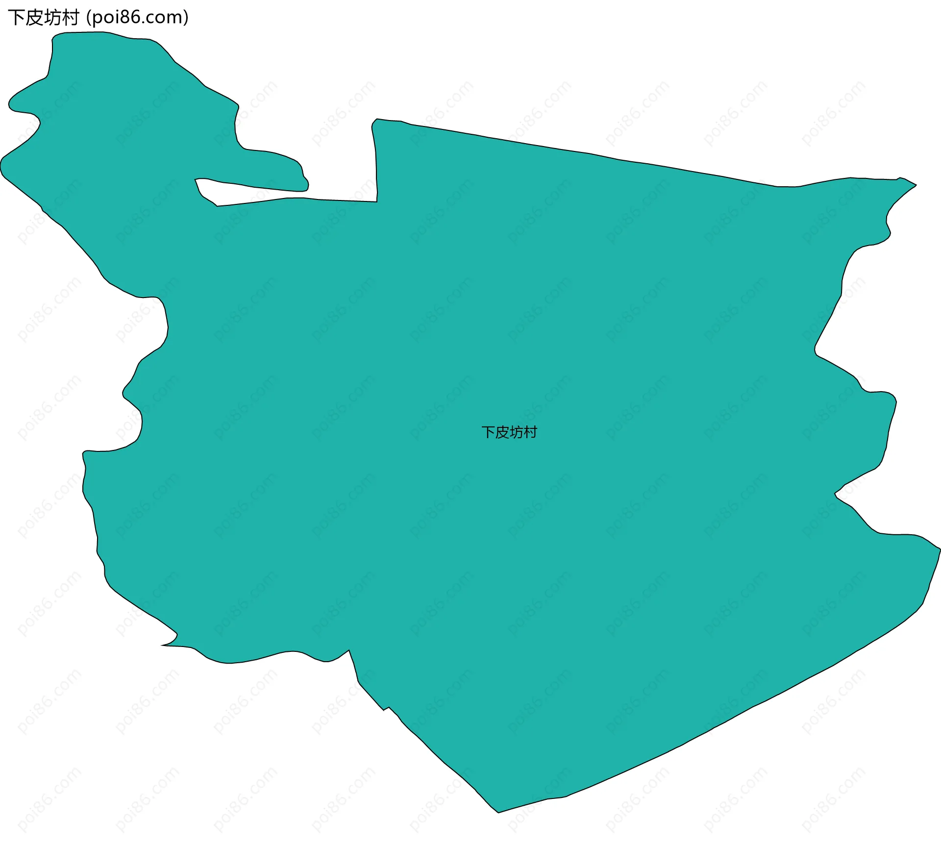 下皮坊村边界地图