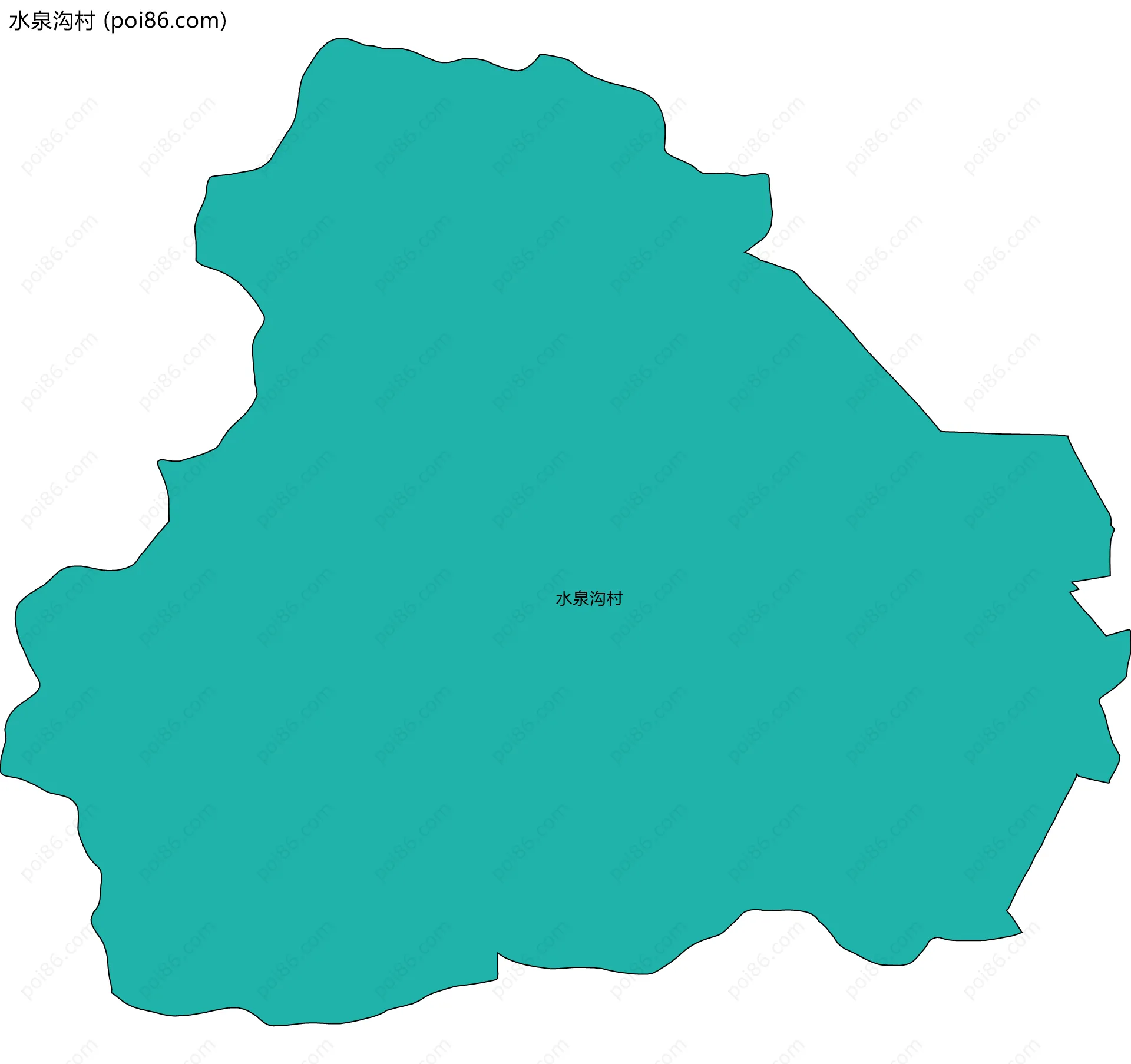 水泉沟村边界地图