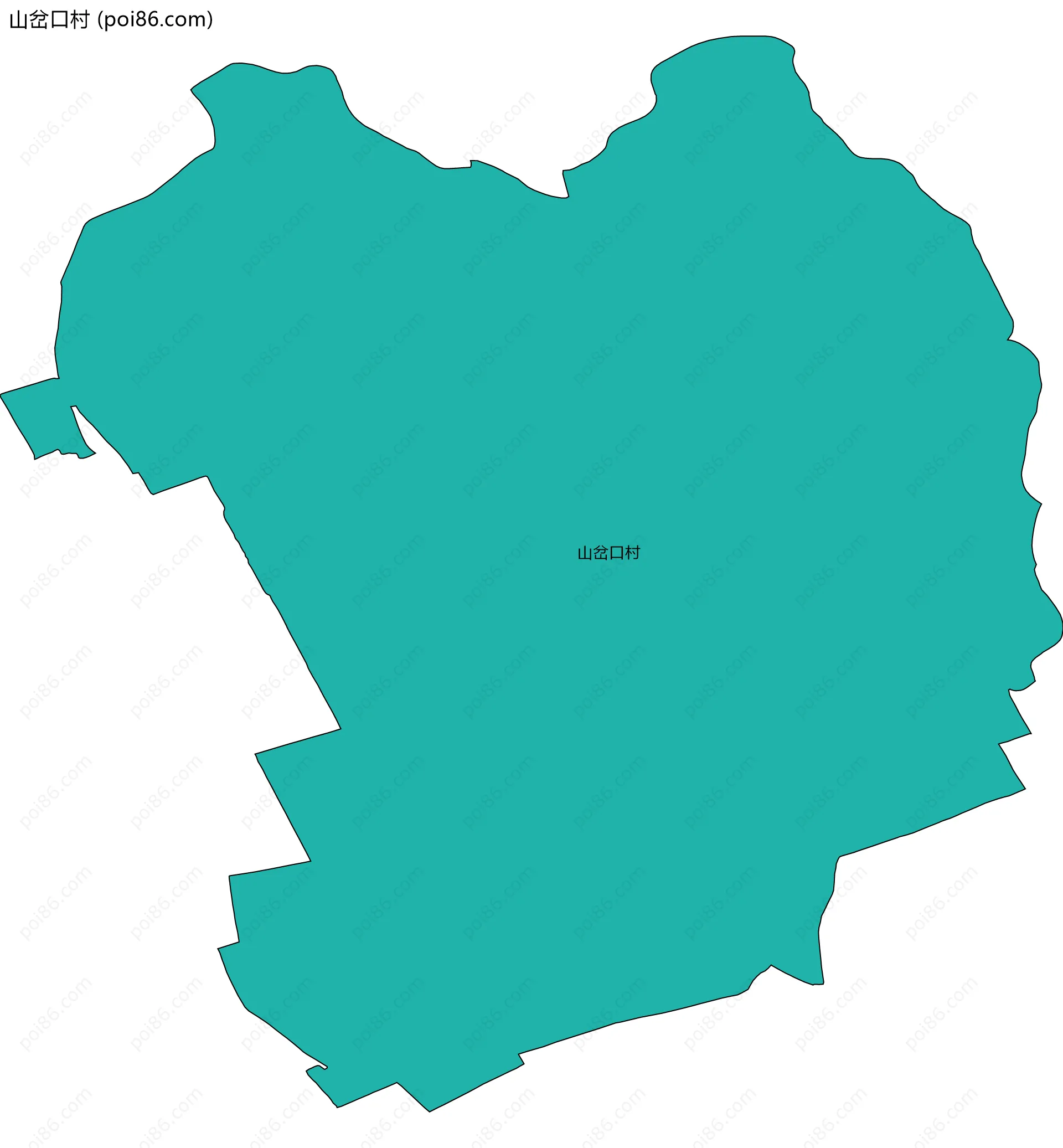 山岔口村边界地图