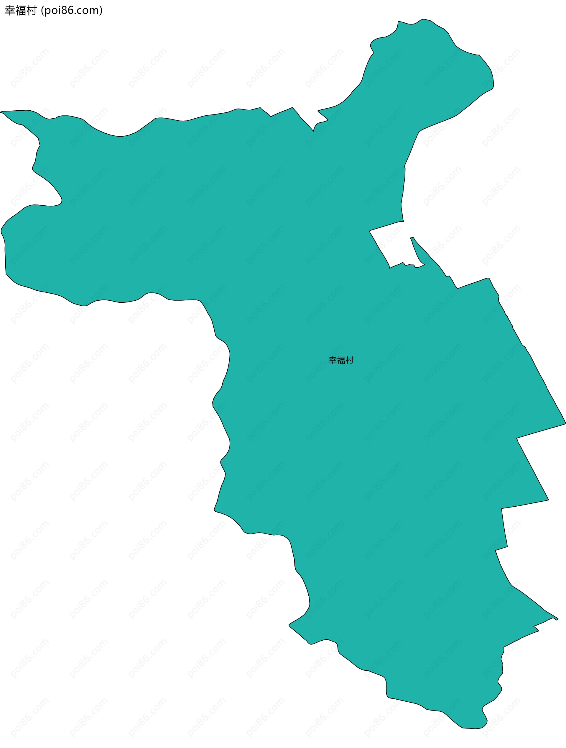 幸福村边界地图