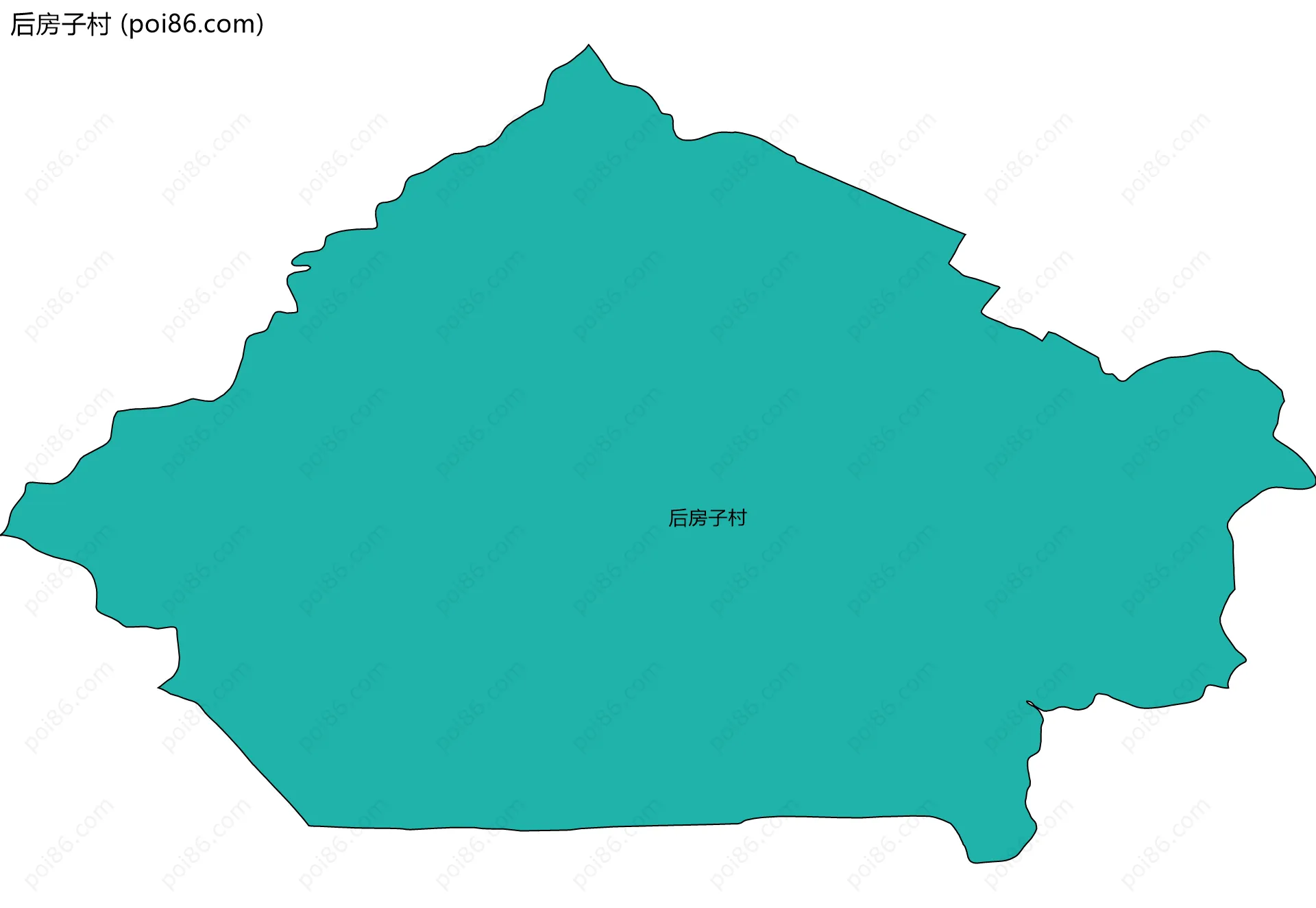 后房子村边界地图