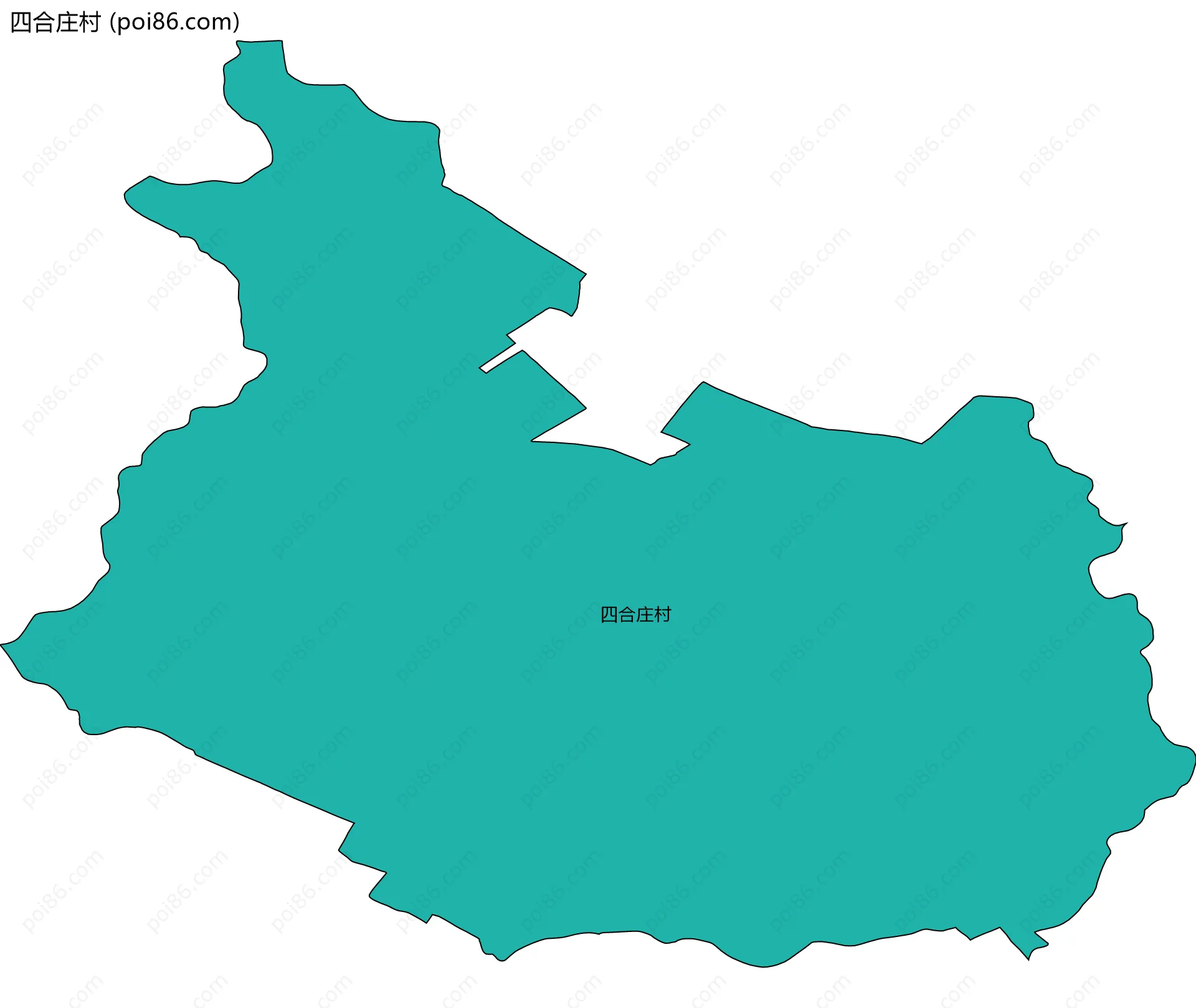 四合庄村边界地图