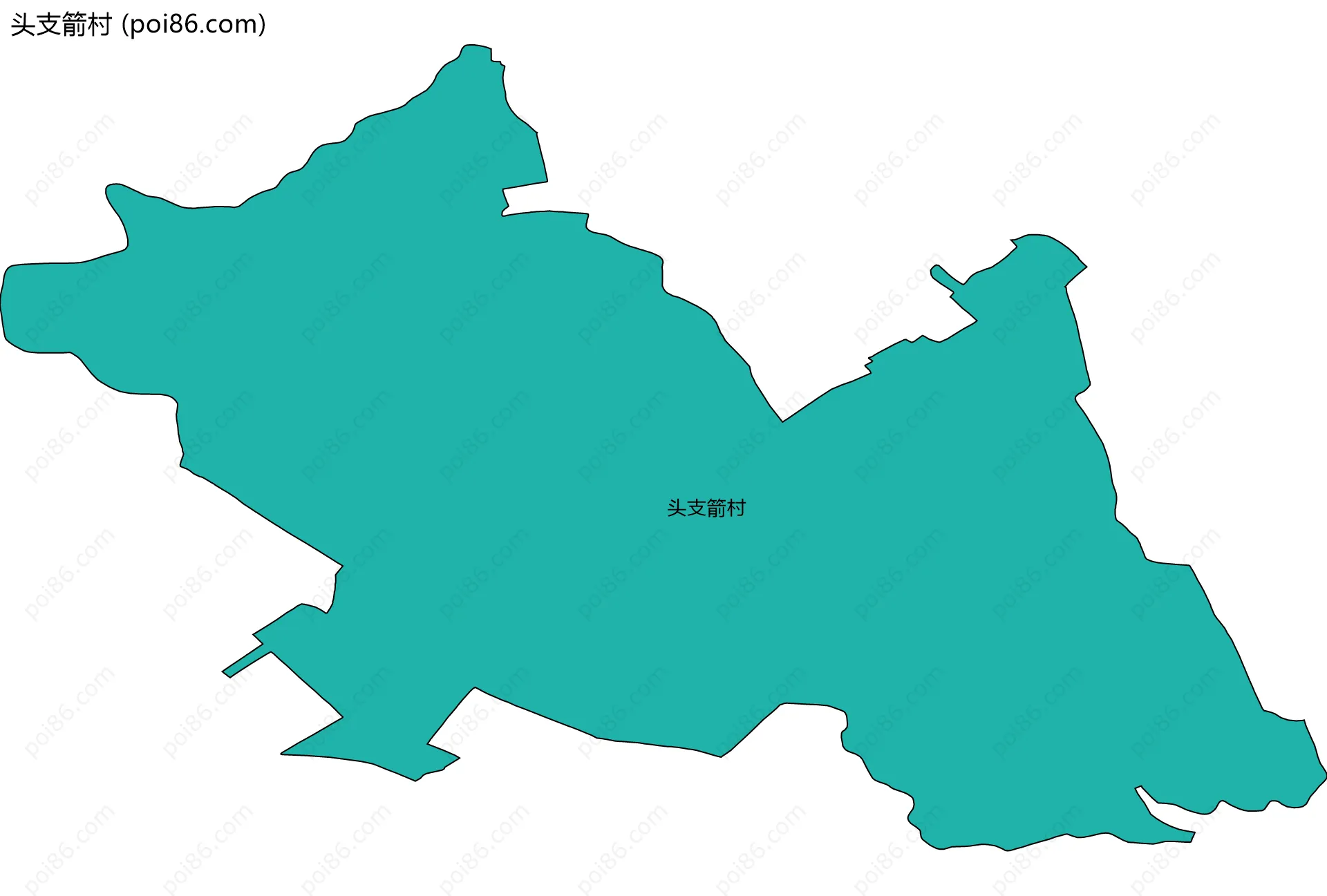 头支箭村边界地图