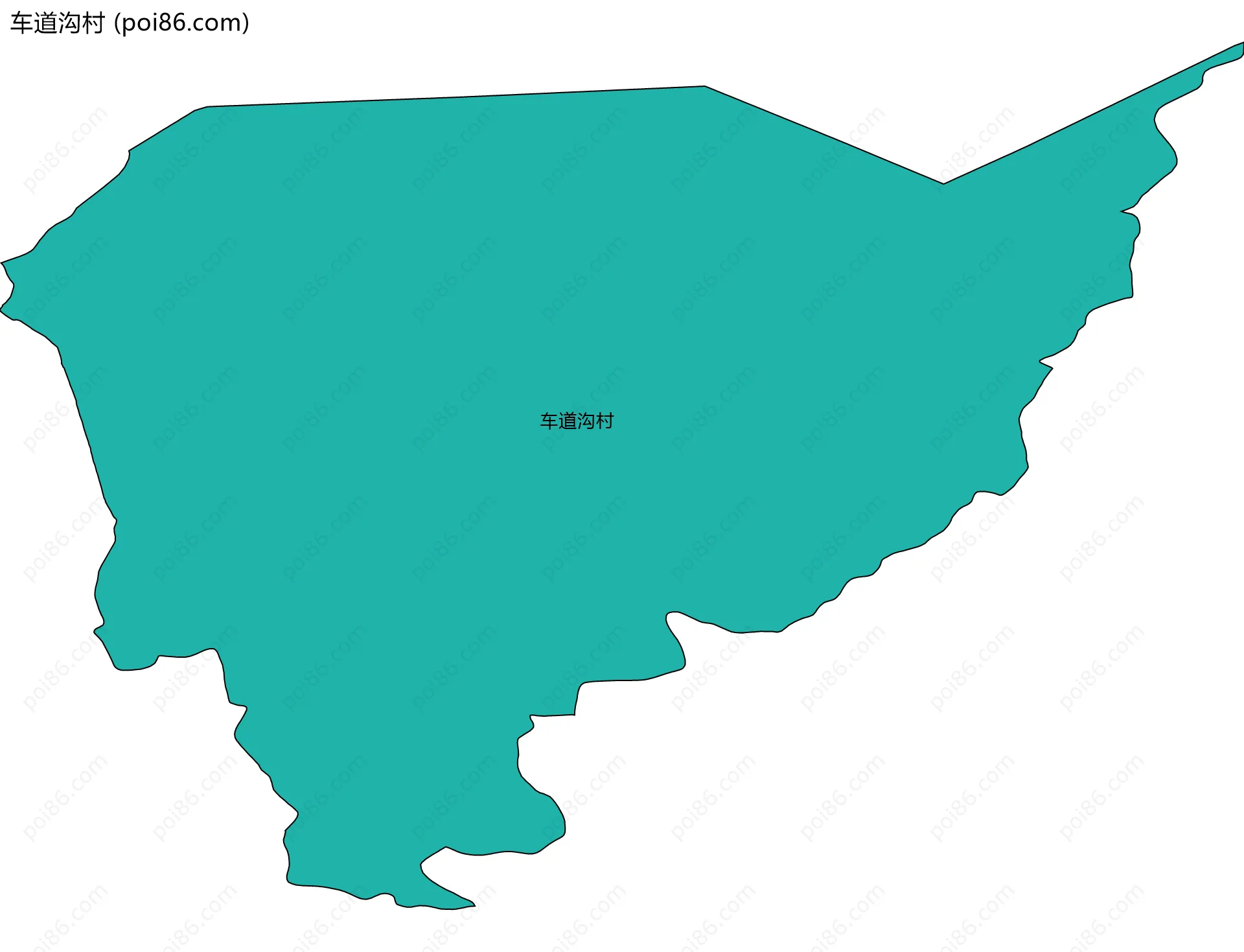 车道沟村边界地图