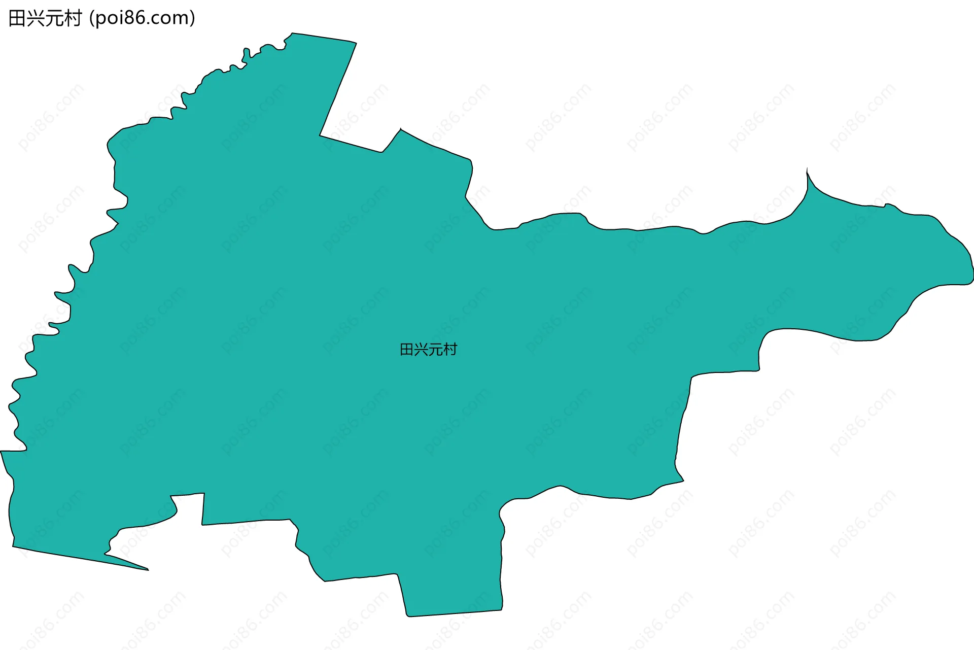 田兴元村边界地图
