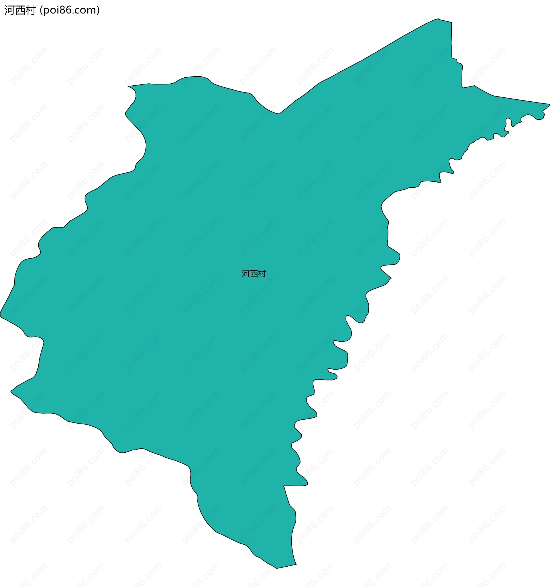 河西村边界地图