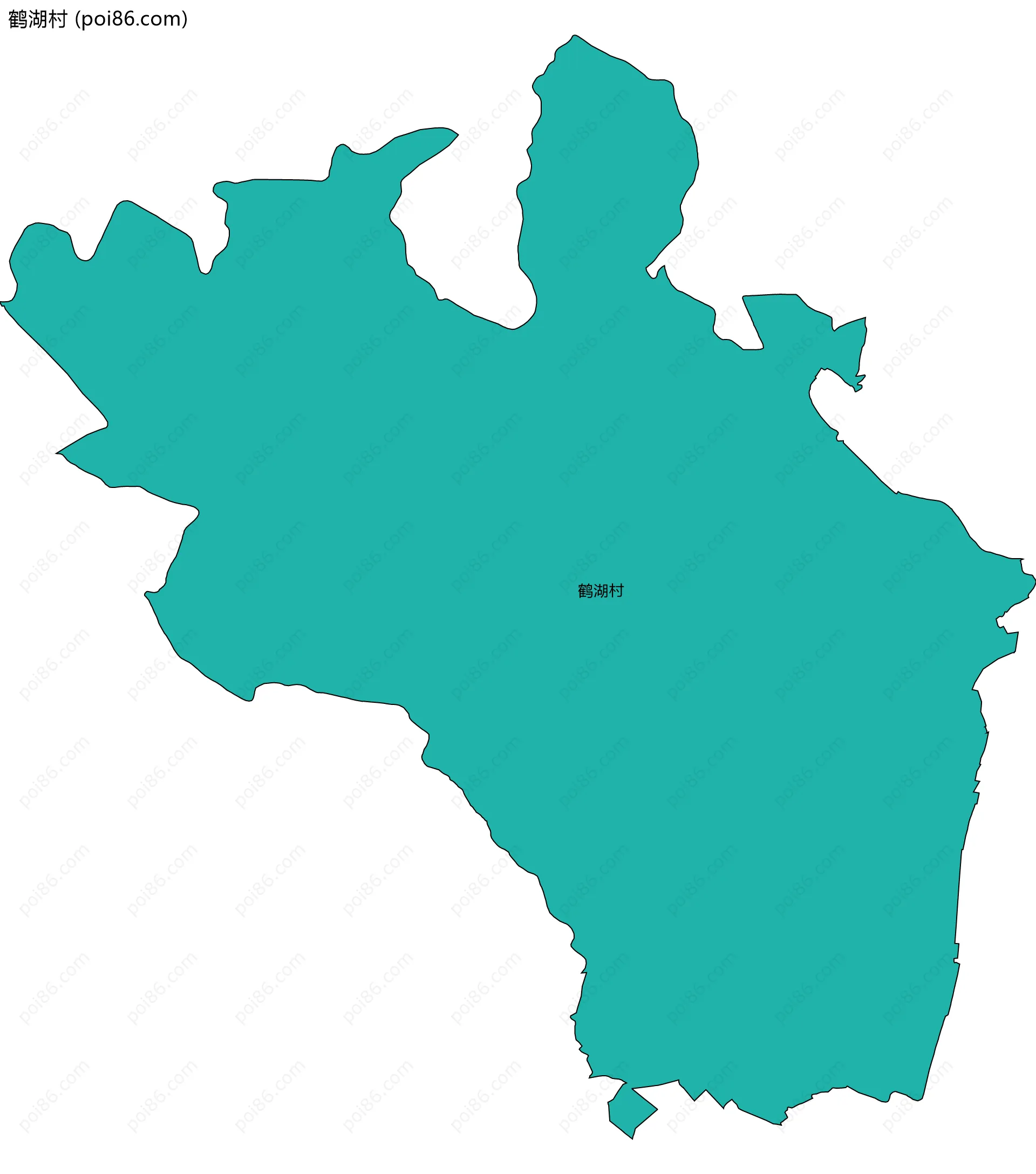 鹤湖村边界地图