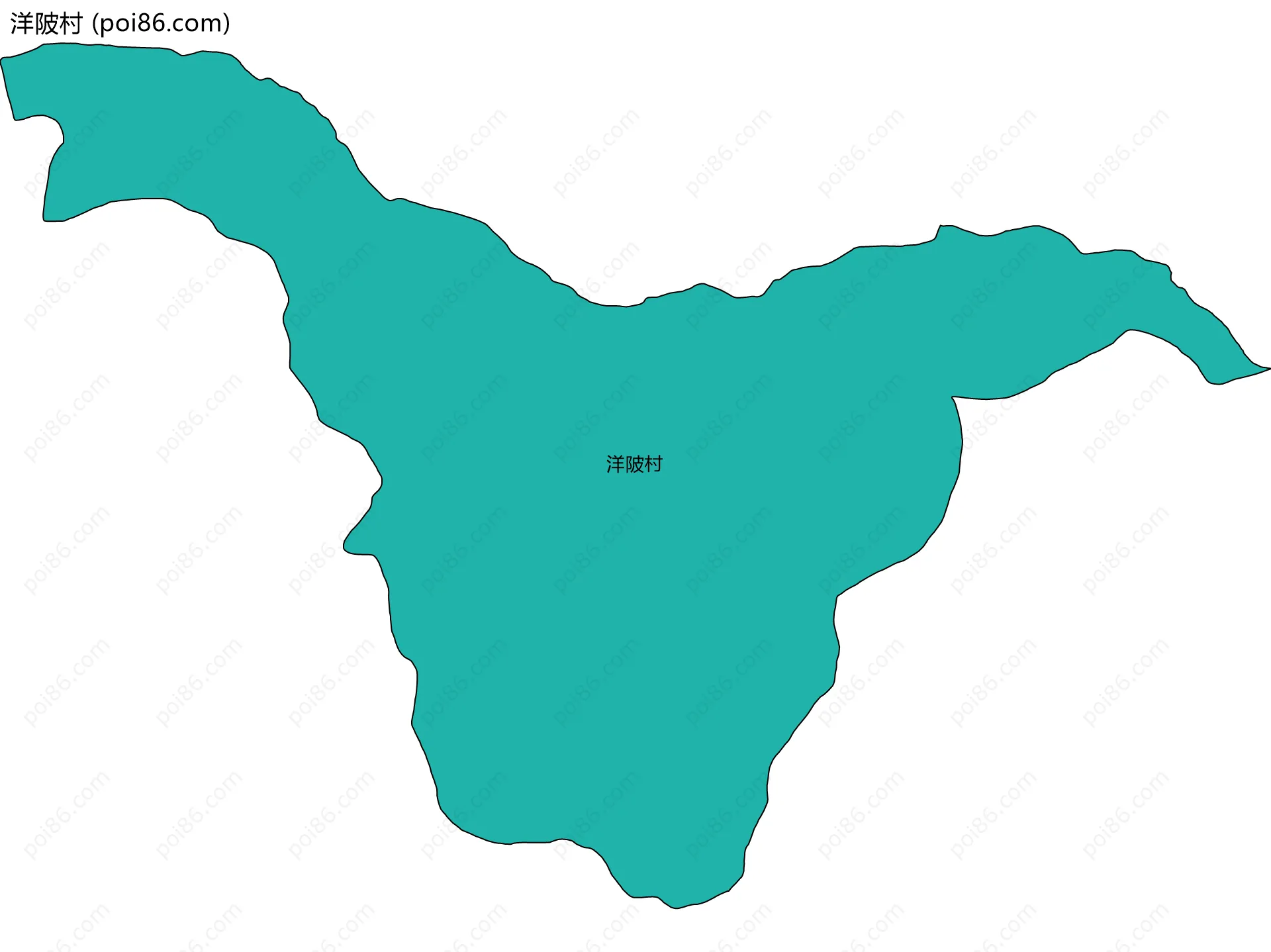 洋陂村边界地图