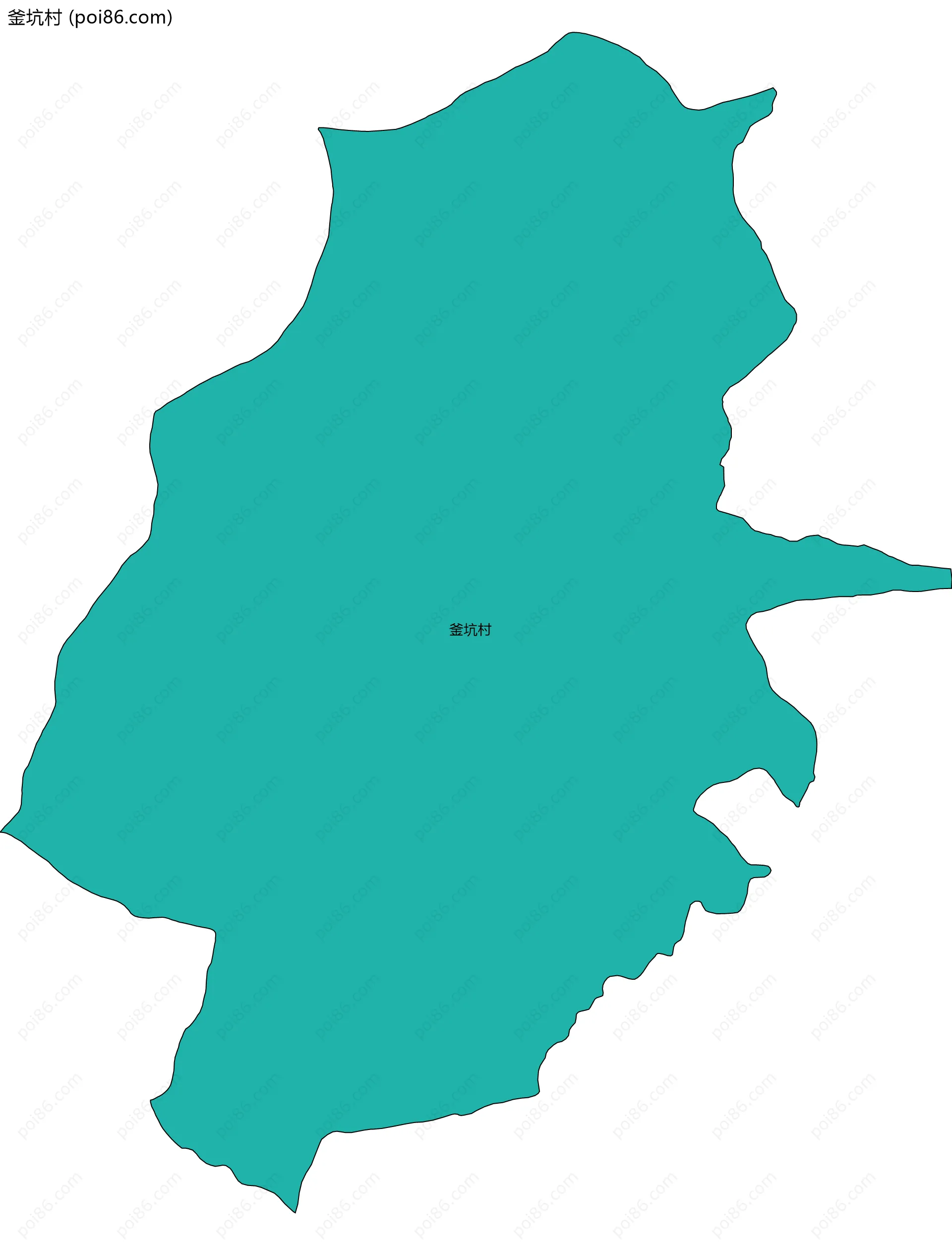 釜坑村边界地图