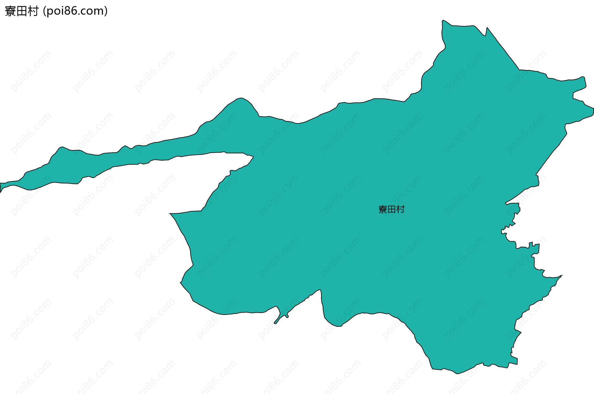 寮田村边界地图