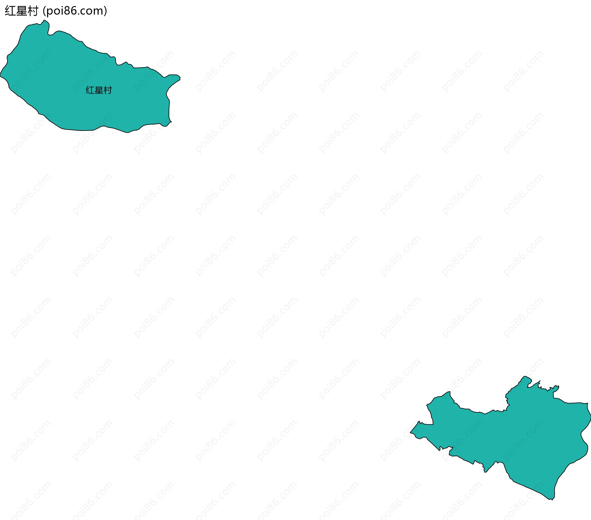 红星村边界地图