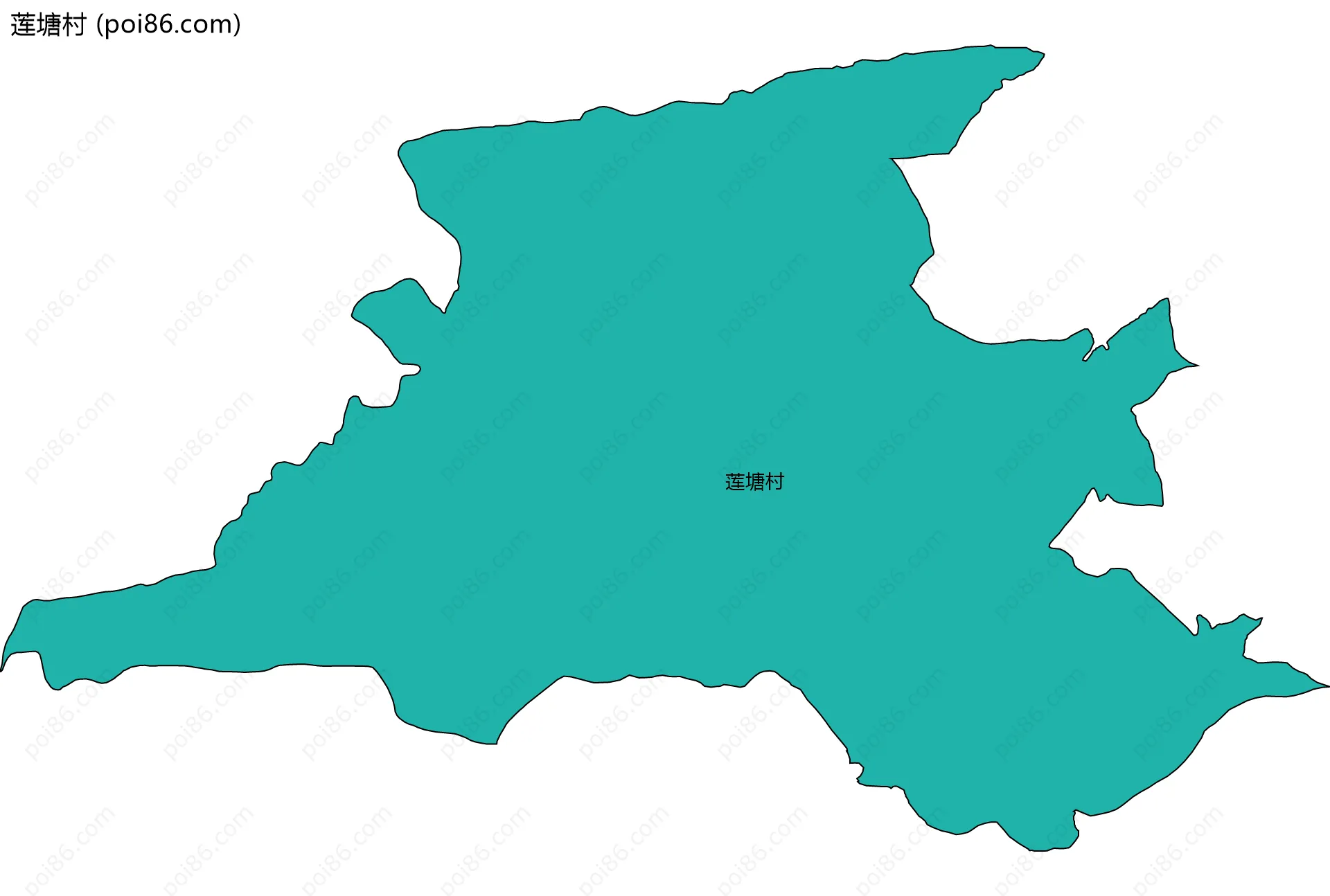 莲塘村边界地图