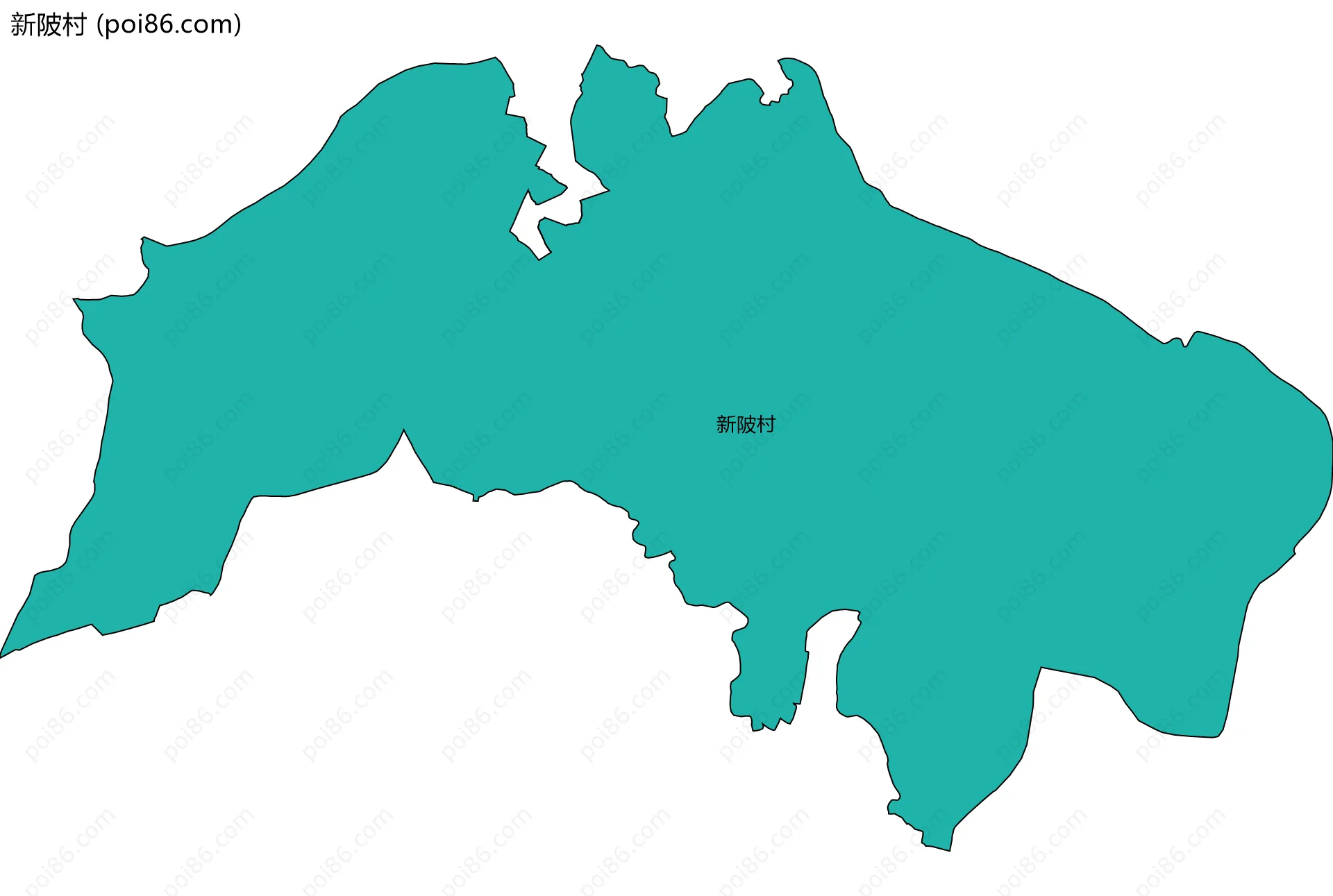 新陂村边界地图
