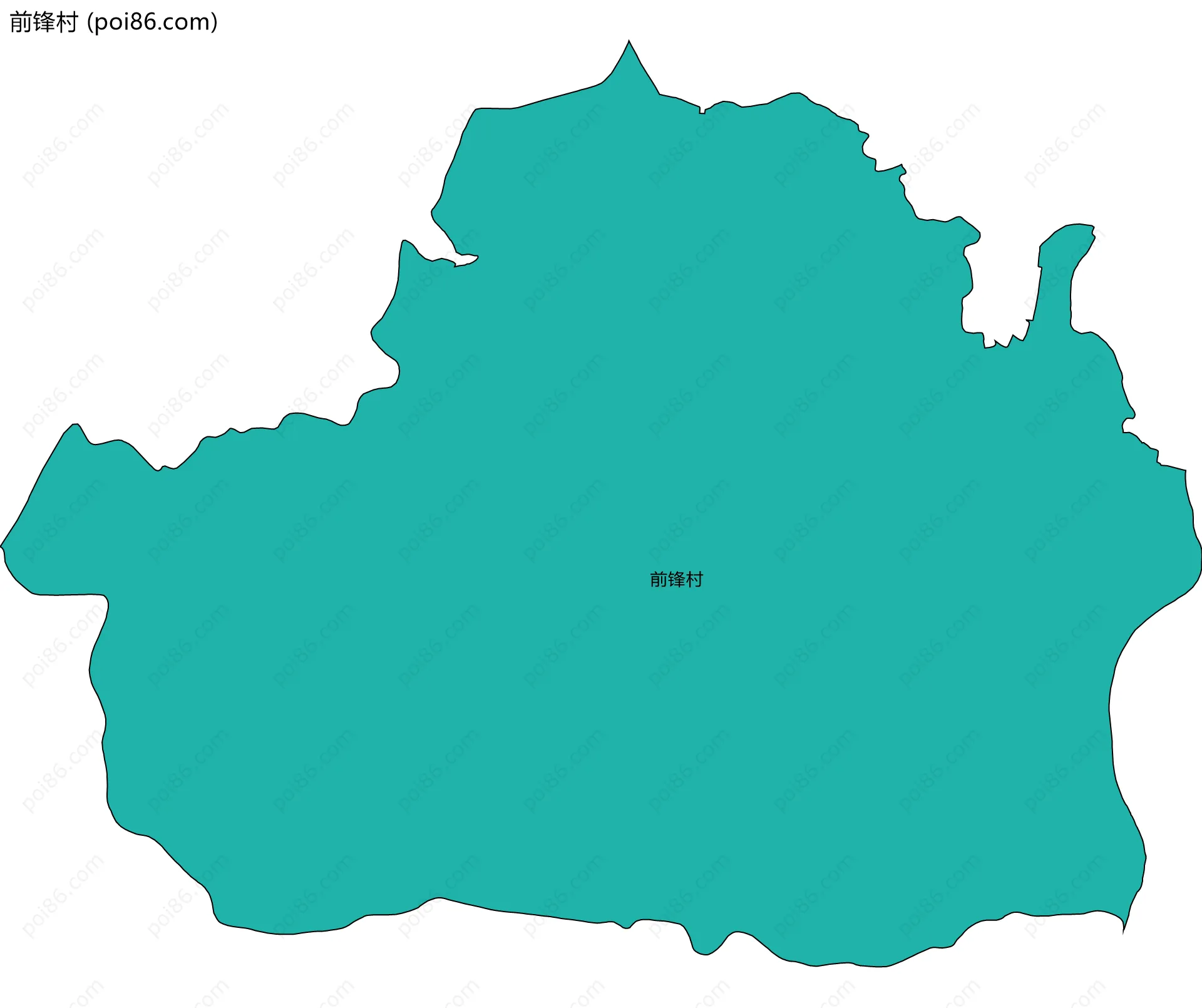 前锋村边界地图