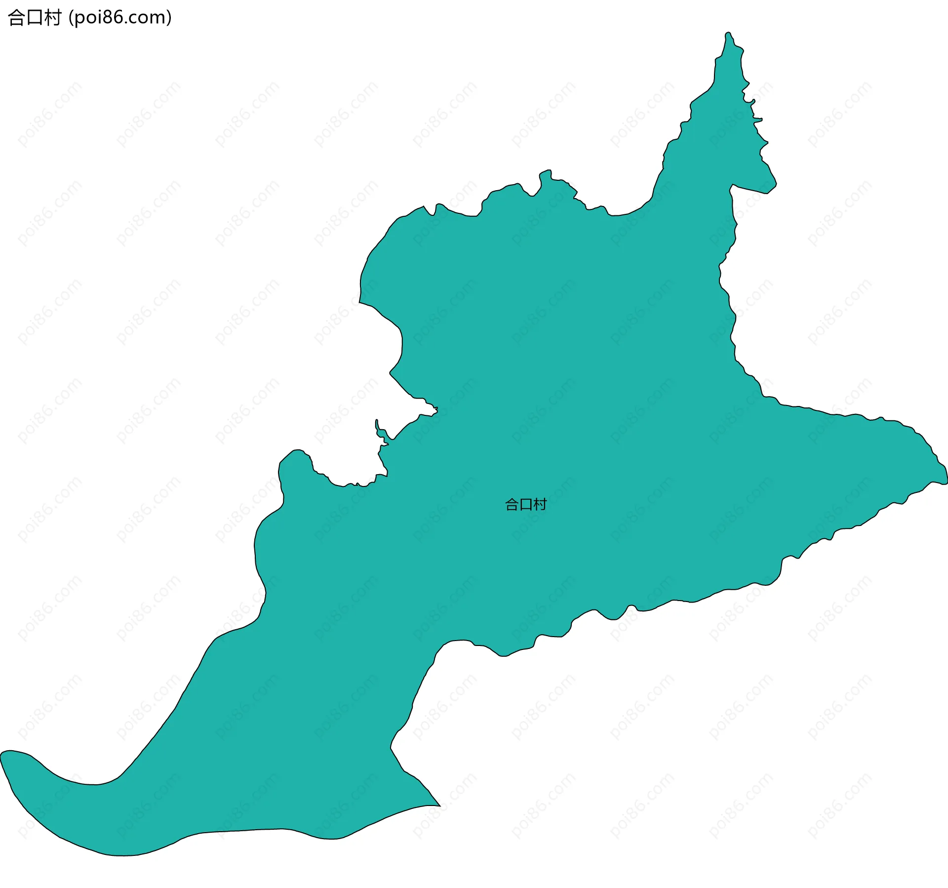 合口村边界地图