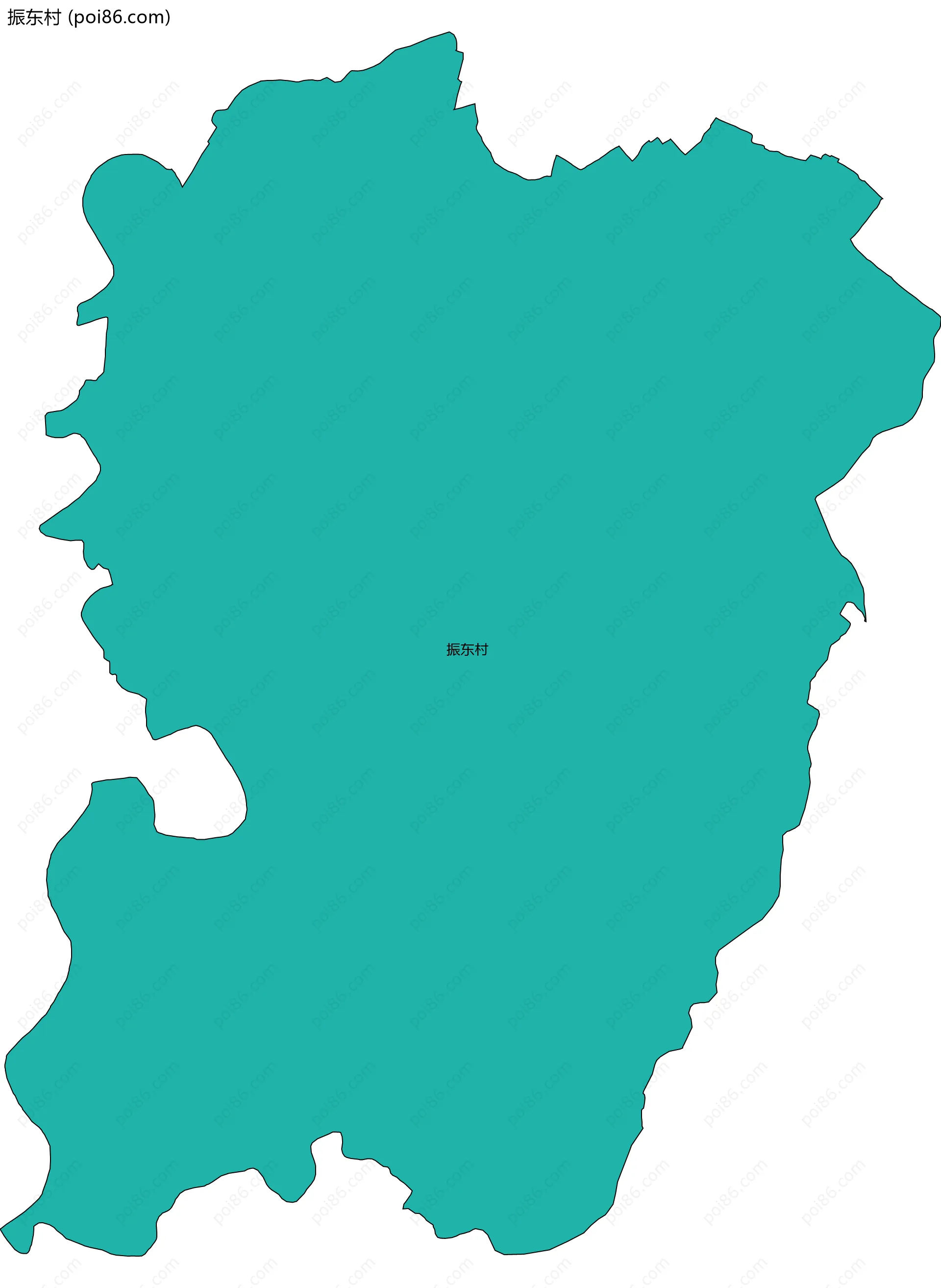 振东村边界地图