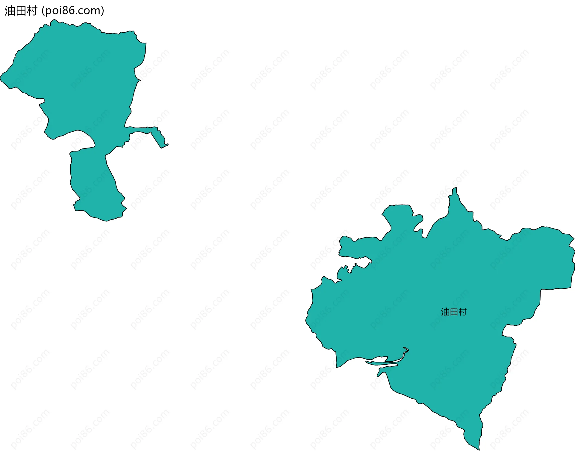 油田村边界地图
