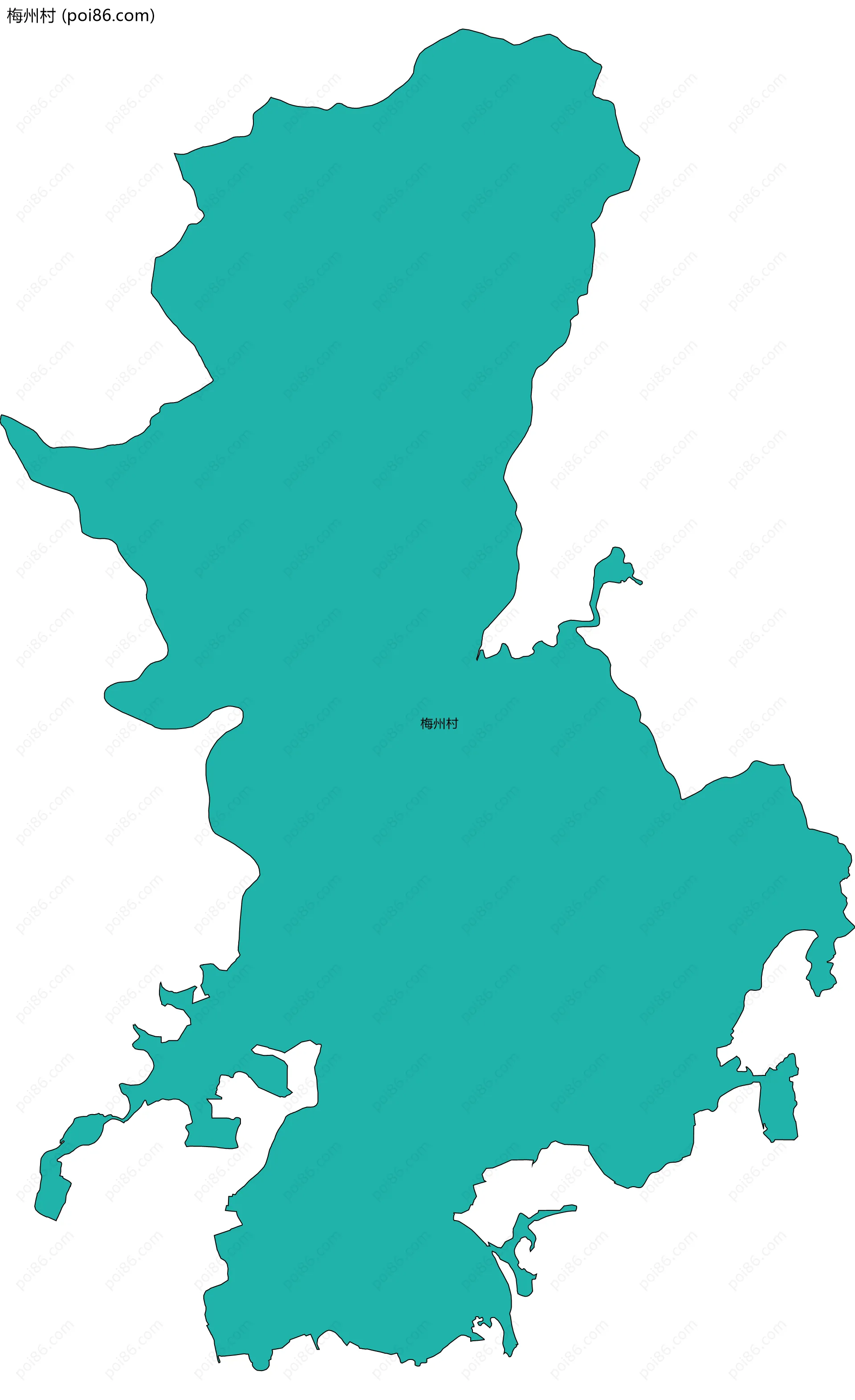 梅州村边界地图