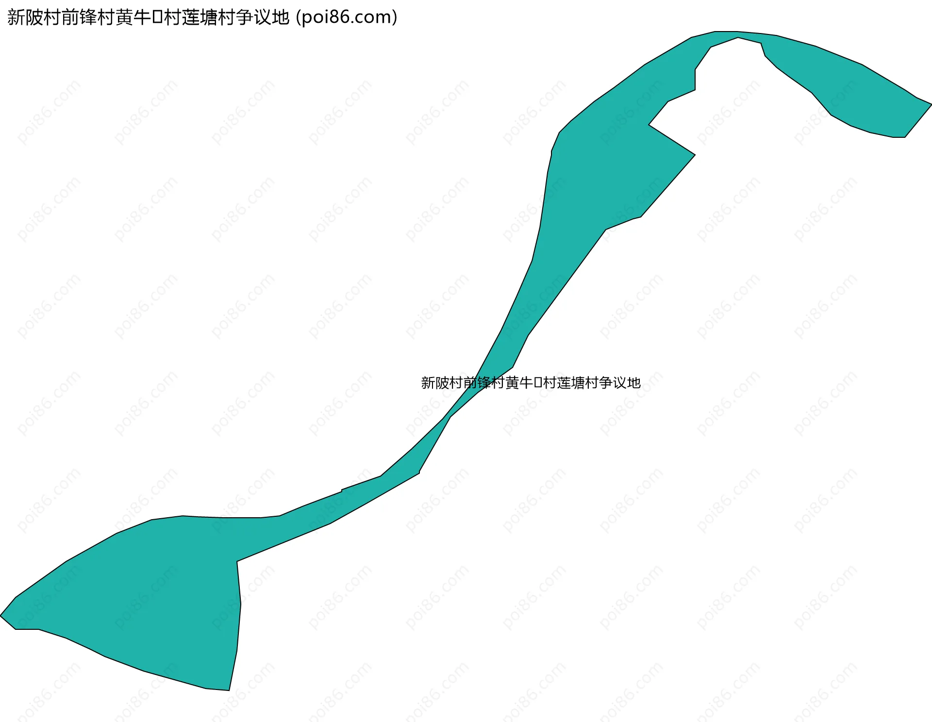 新陂村前锋村黄牛村莲塘村争议地边界地图