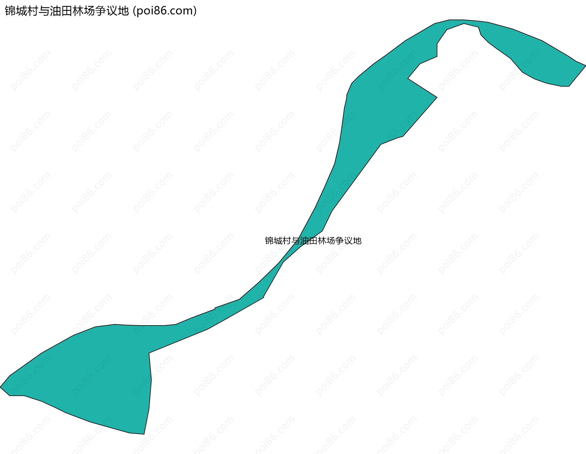 锦城村与油田林场争议地边界地图
