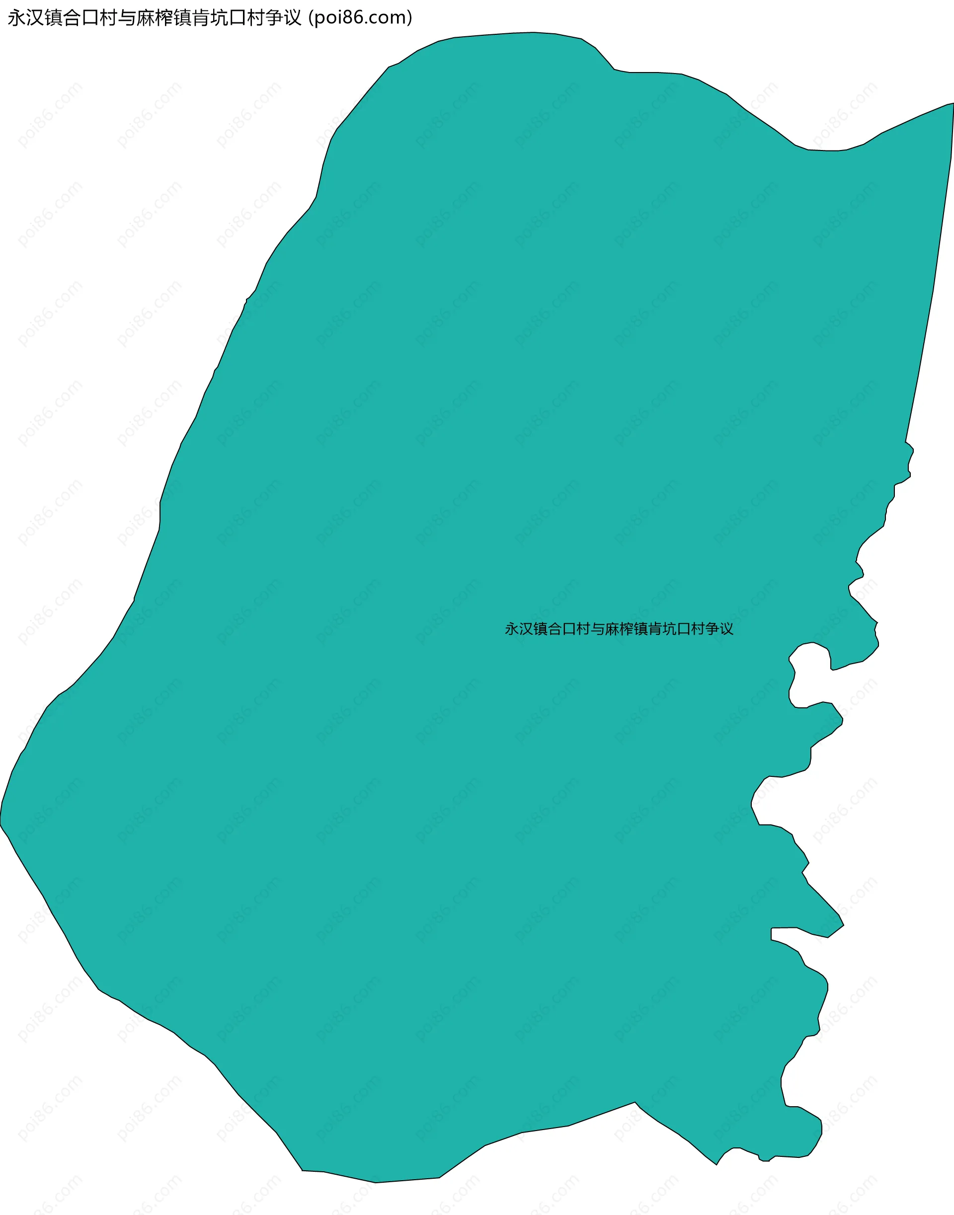 永汉镇合口村与麻榨镇肯坑口村争议边界地图