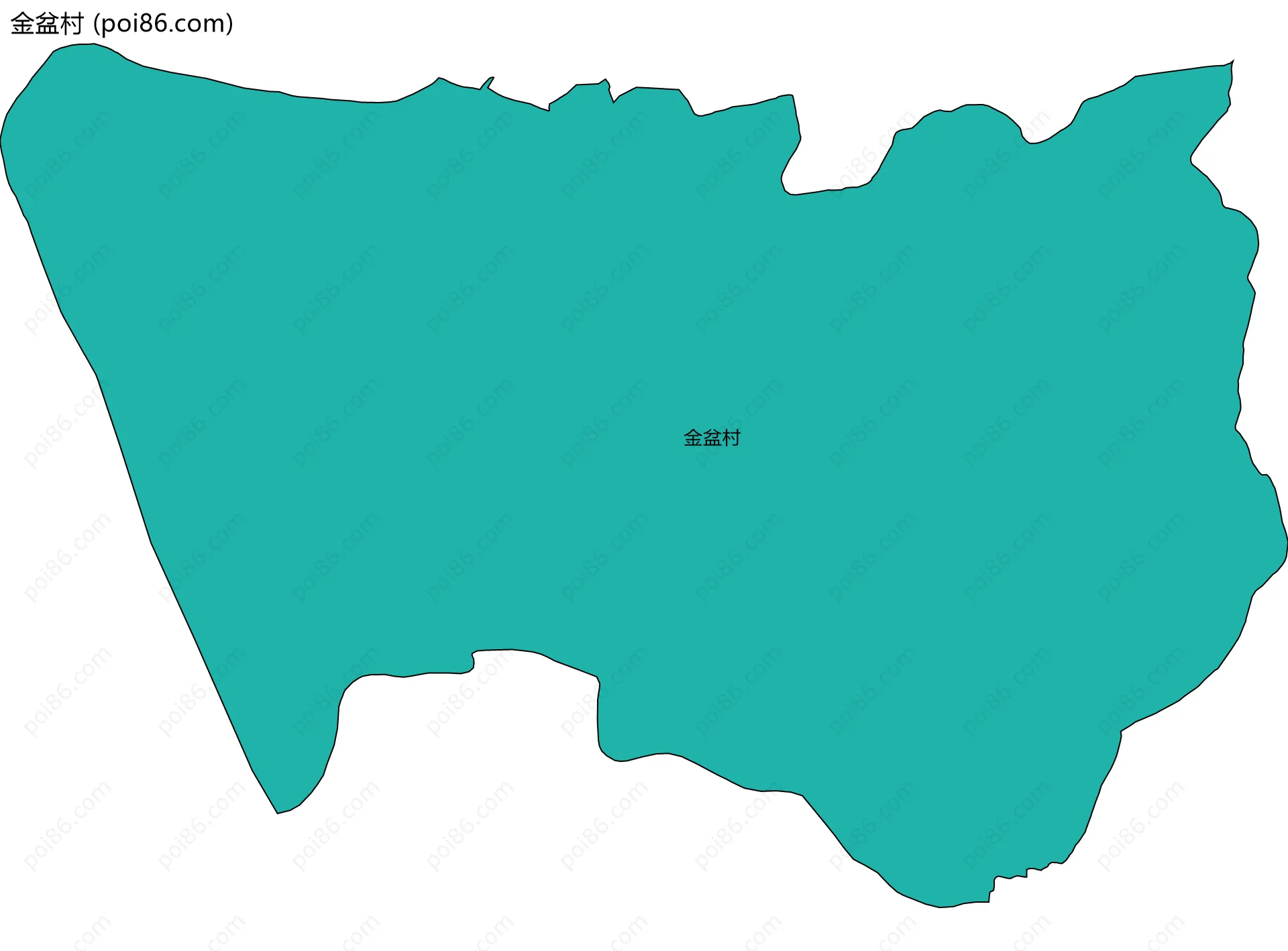 金盆村边界地图
