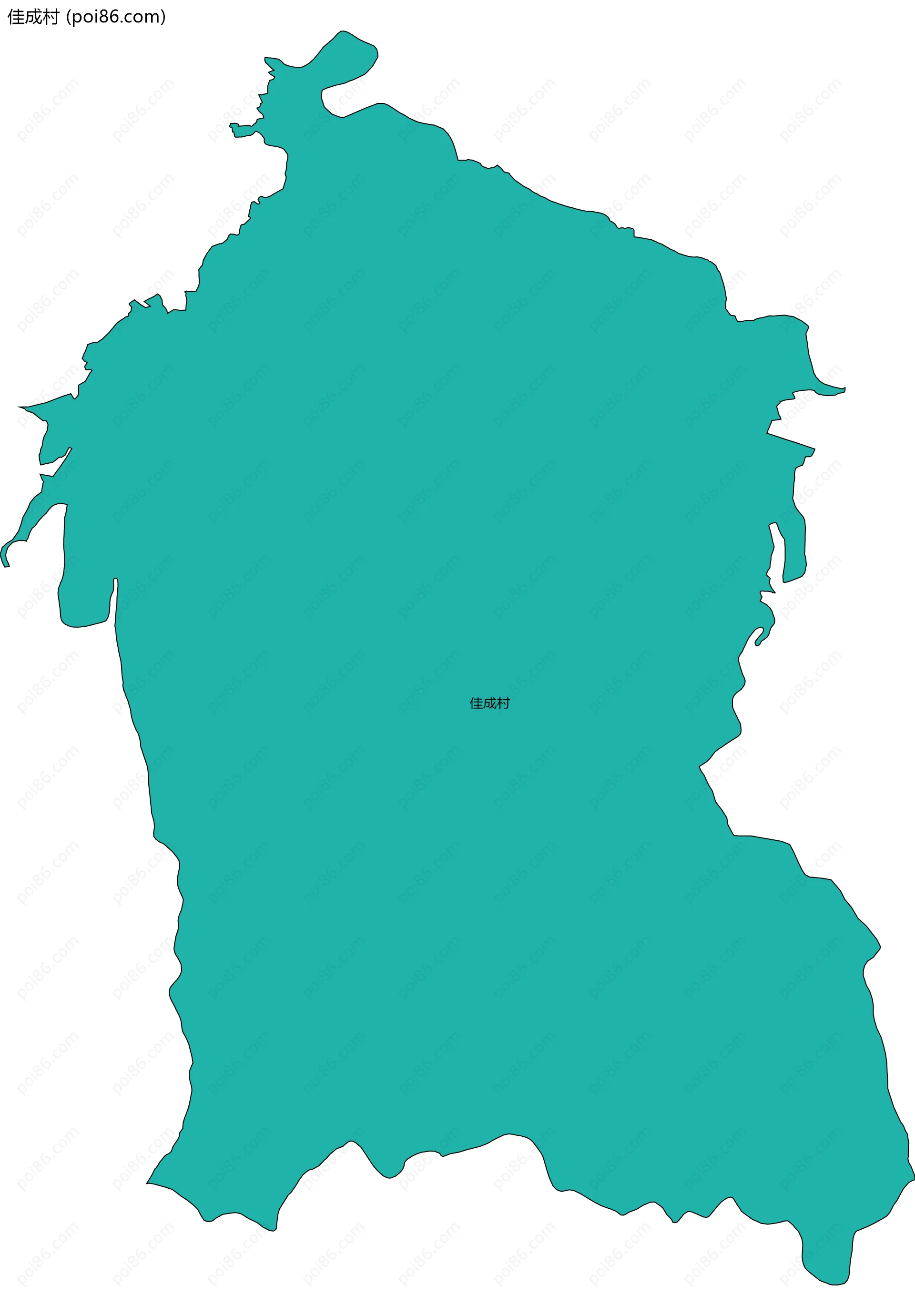佳成村边界地图