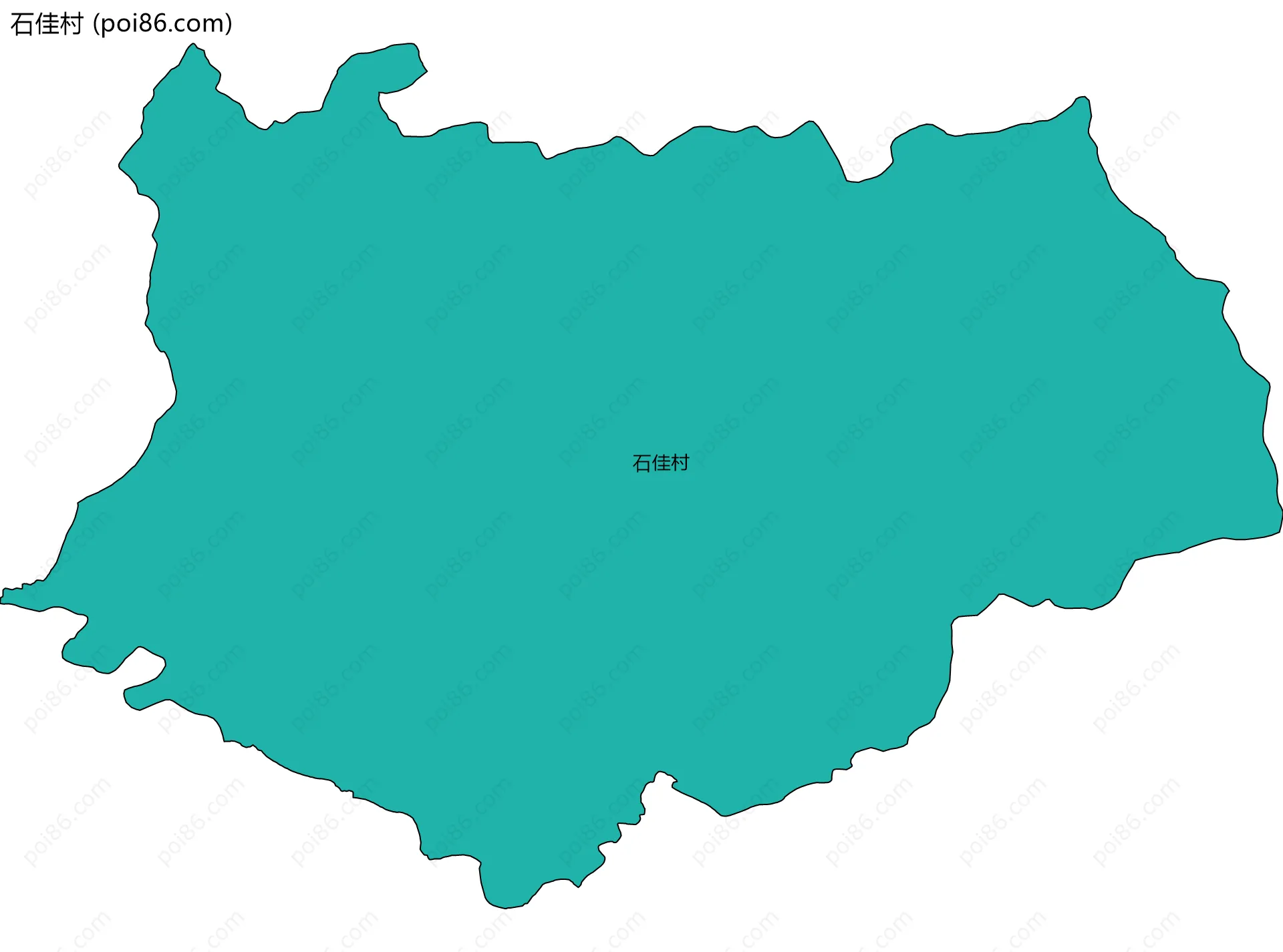 石佳村边界地图