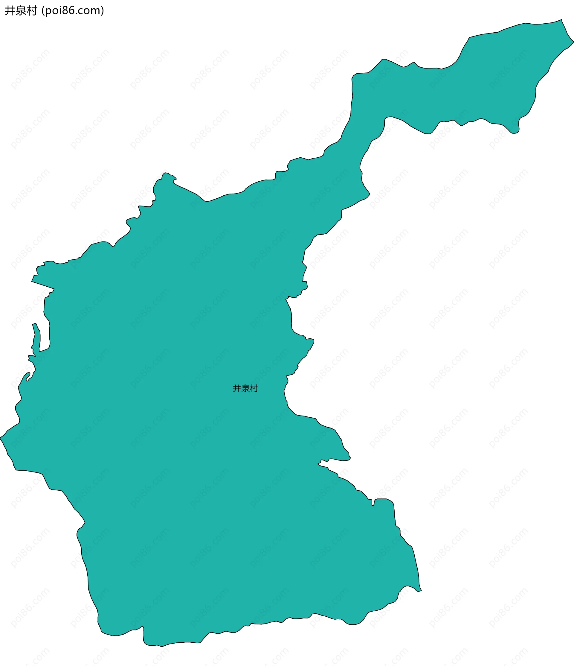 井泉村边界地图