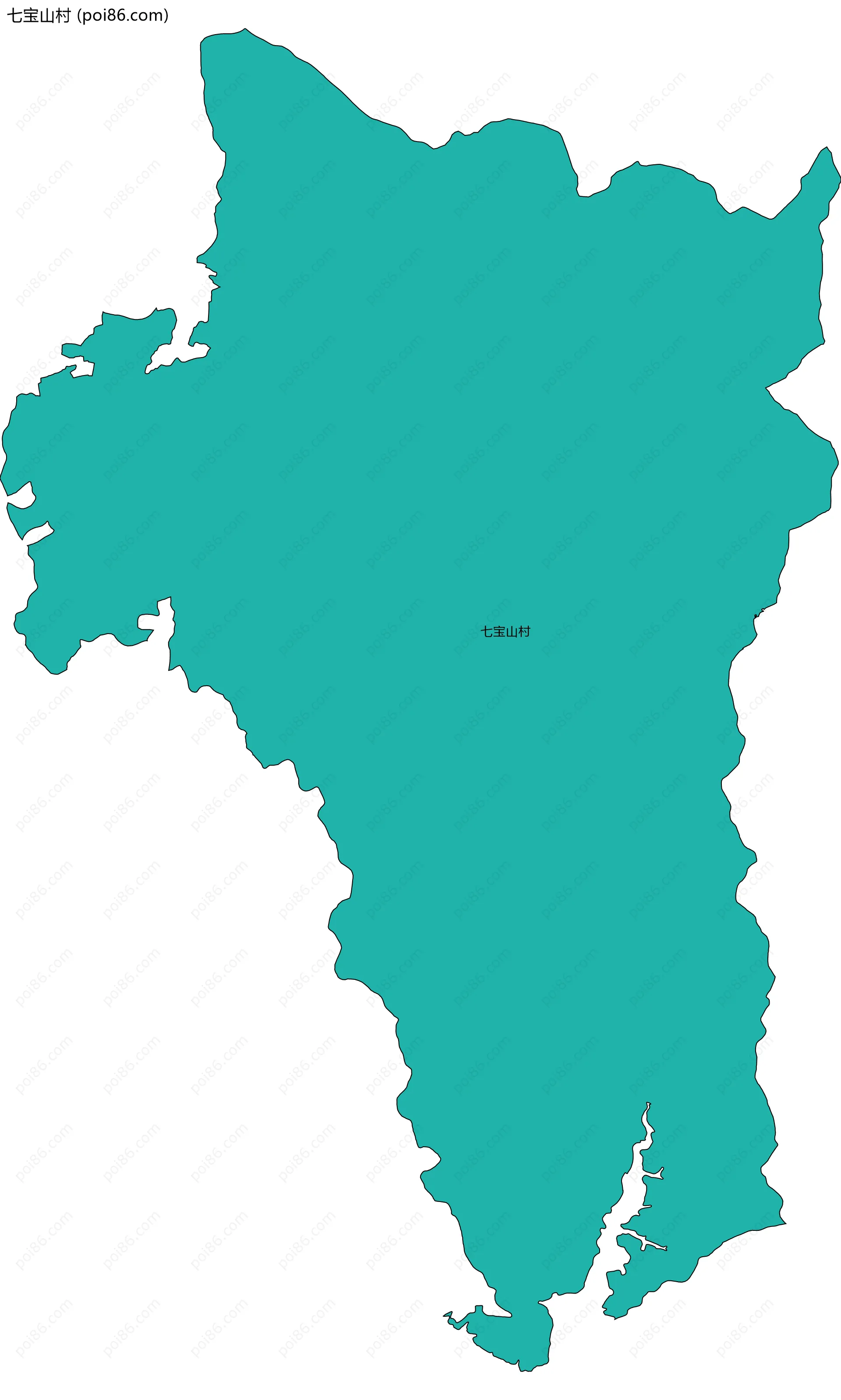 七宝山村边界地图