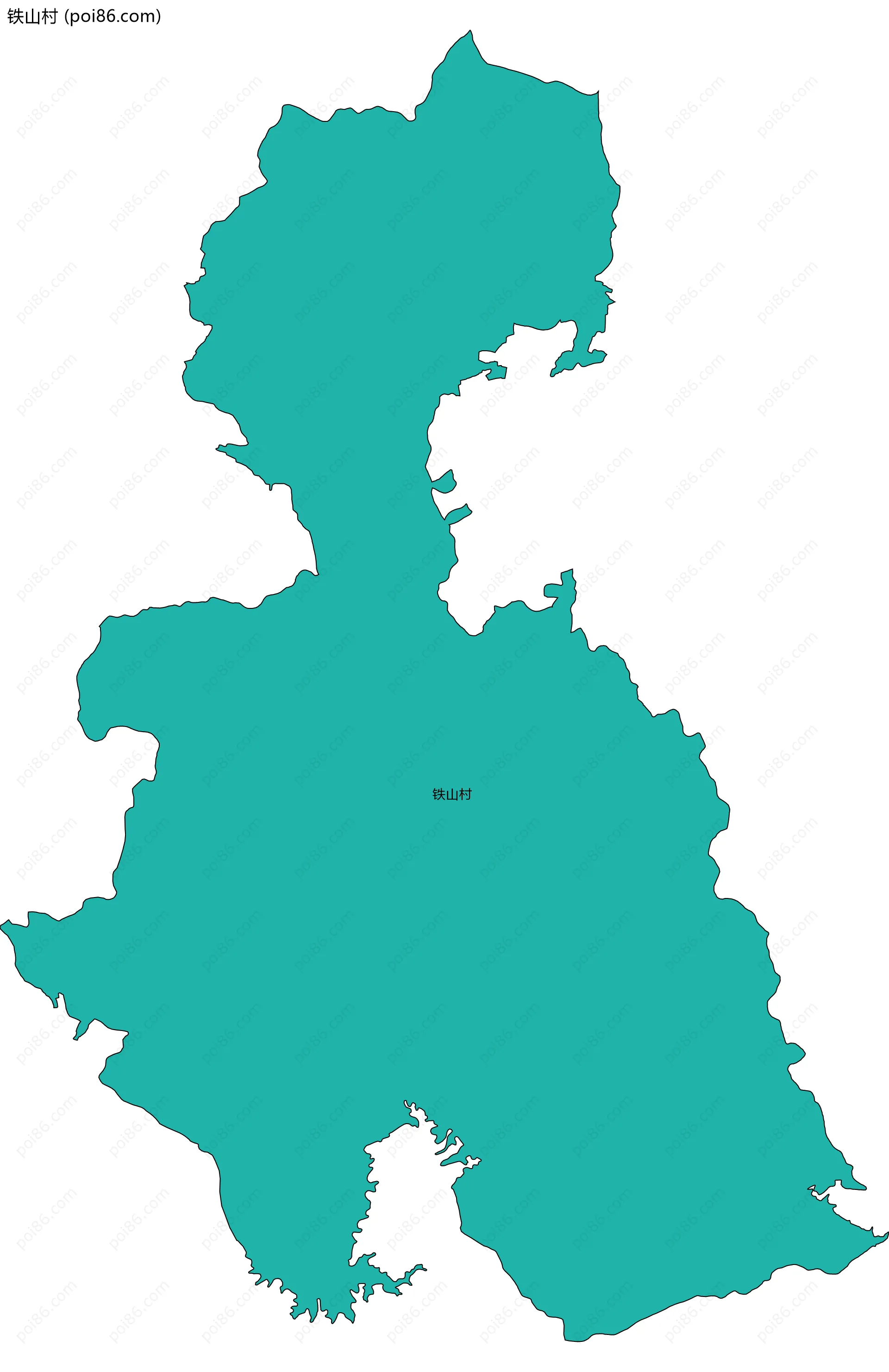 铁山村边界地图