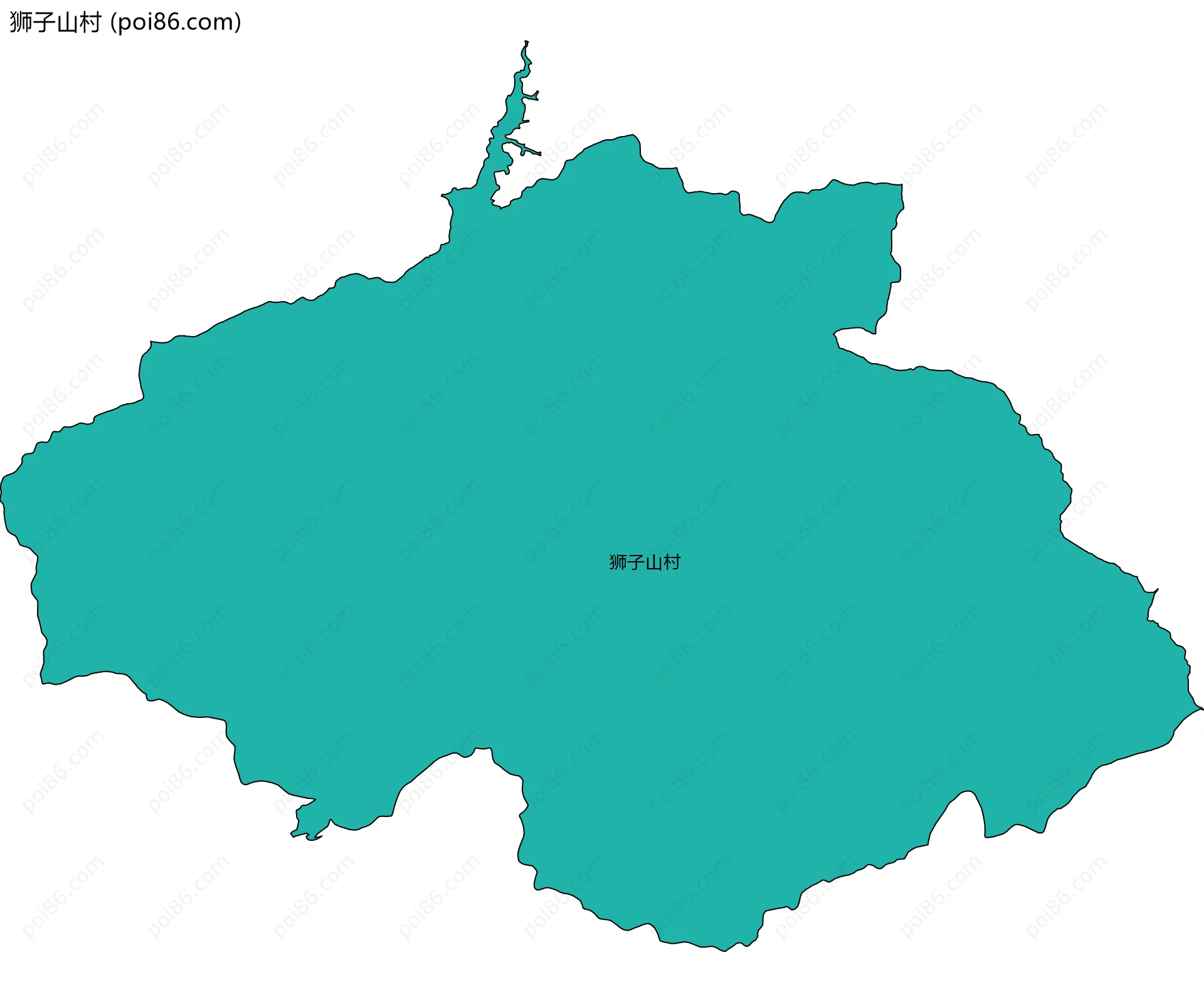 狮子山村边界地图