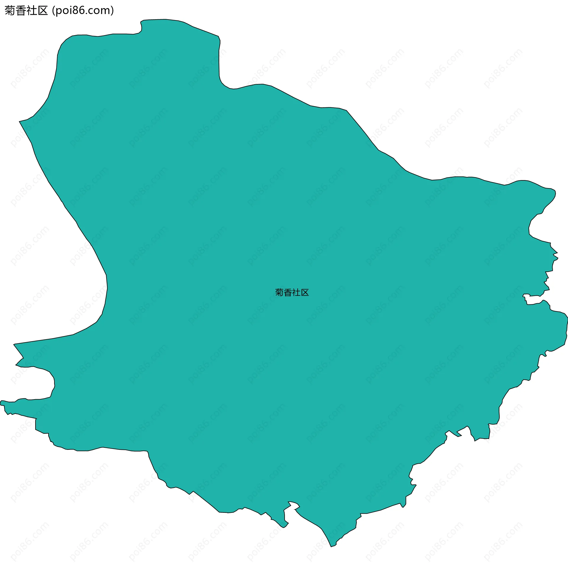 菊香社区边界地图