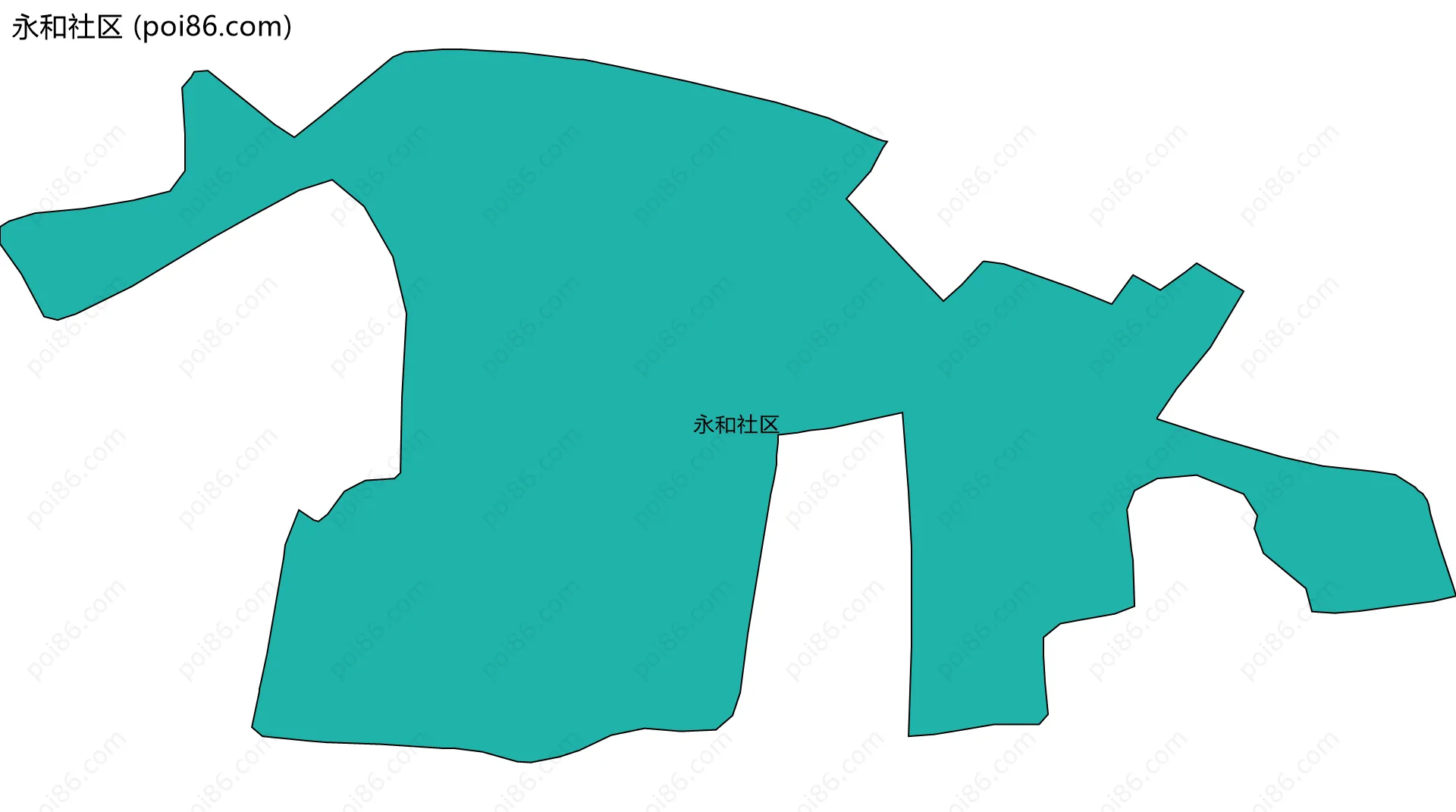 永和社区边界地图