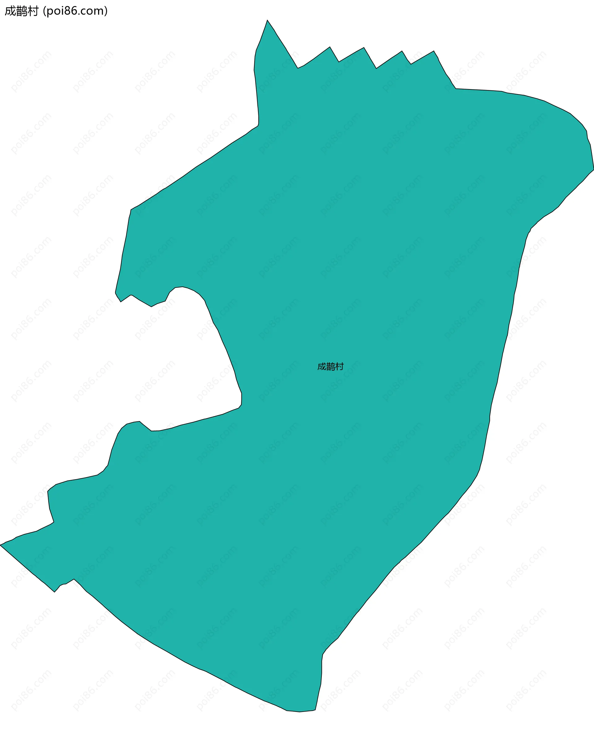 成鹊村边界地图