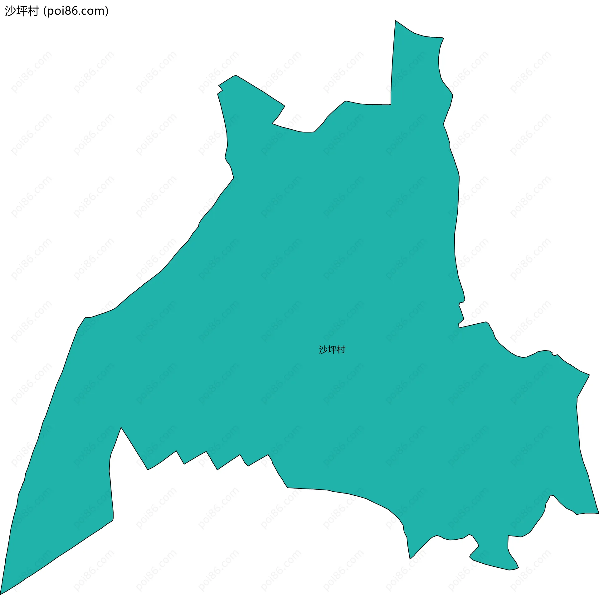 沙坪村边界地图