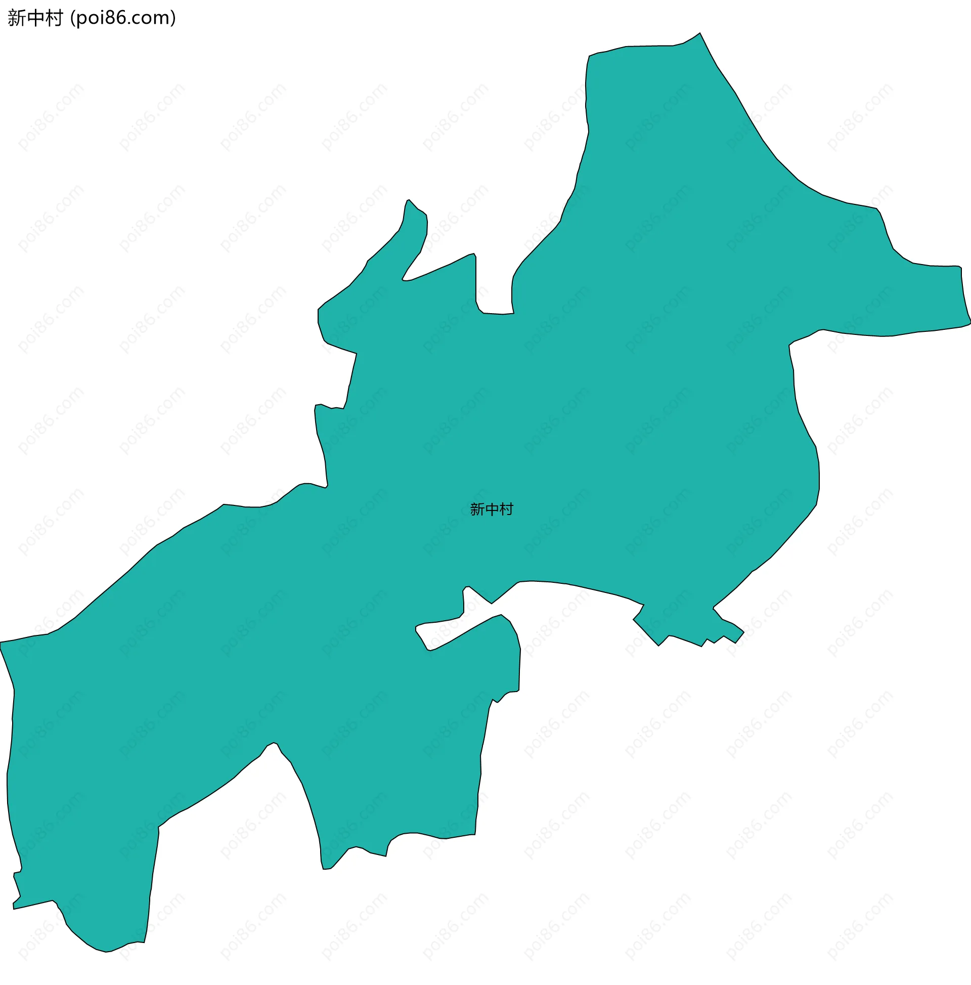 新中村边界地图