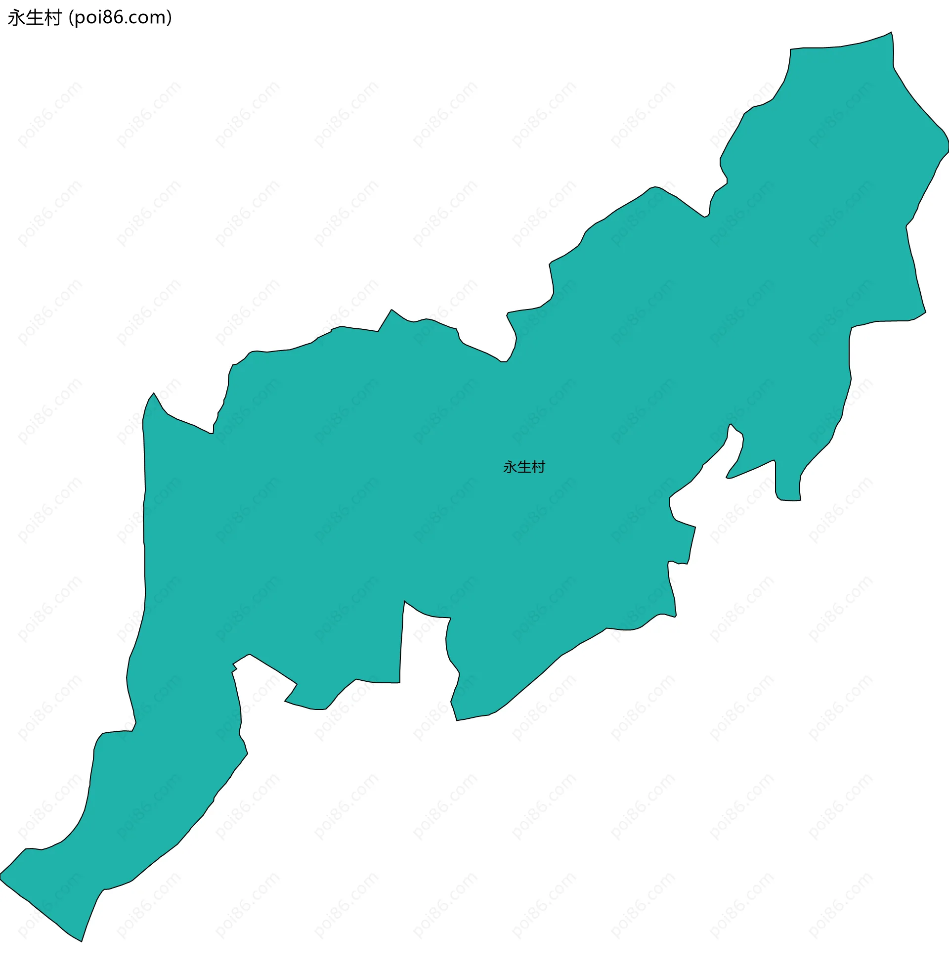 永生村边界地图