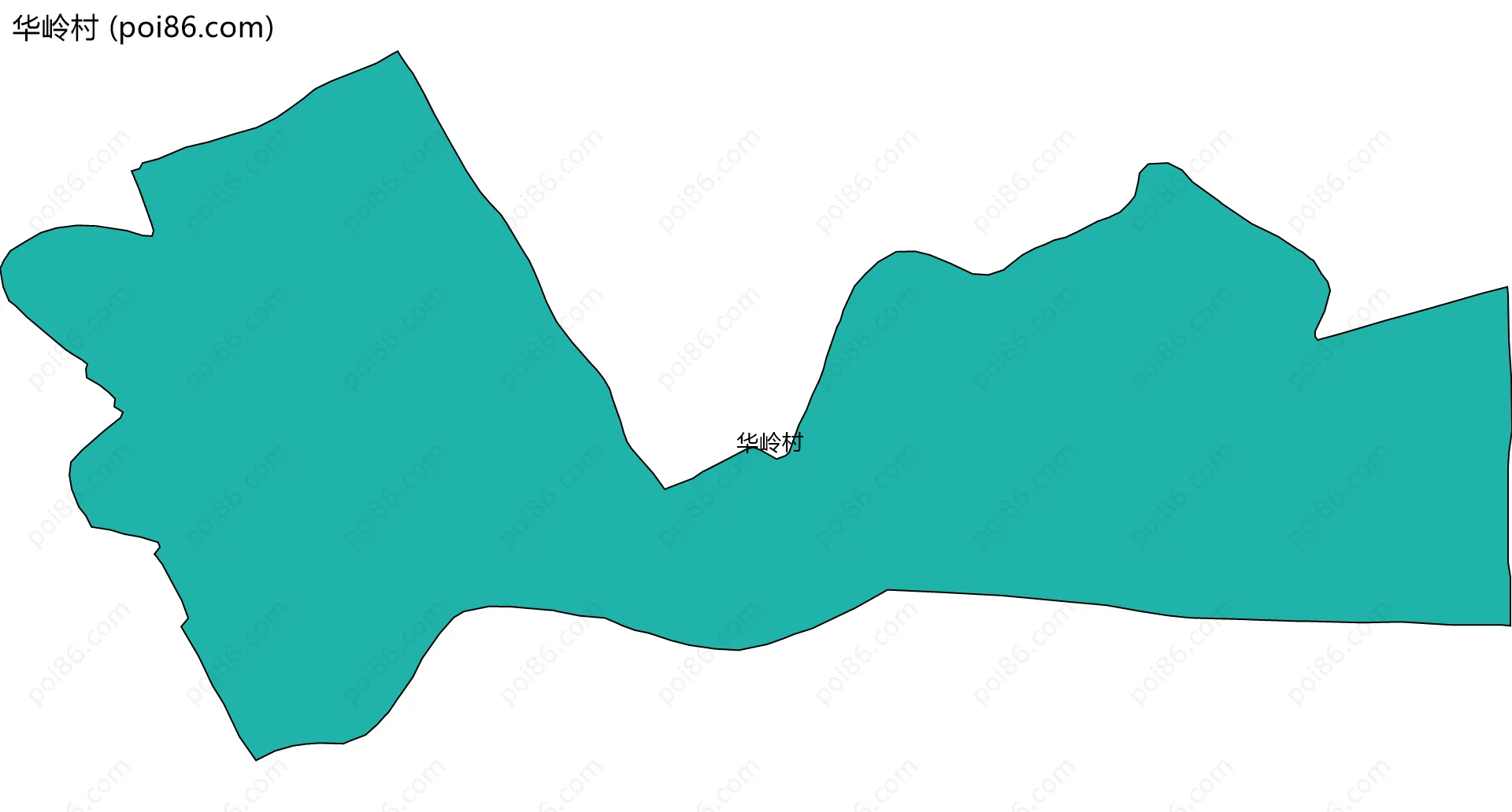华岭村边界地图