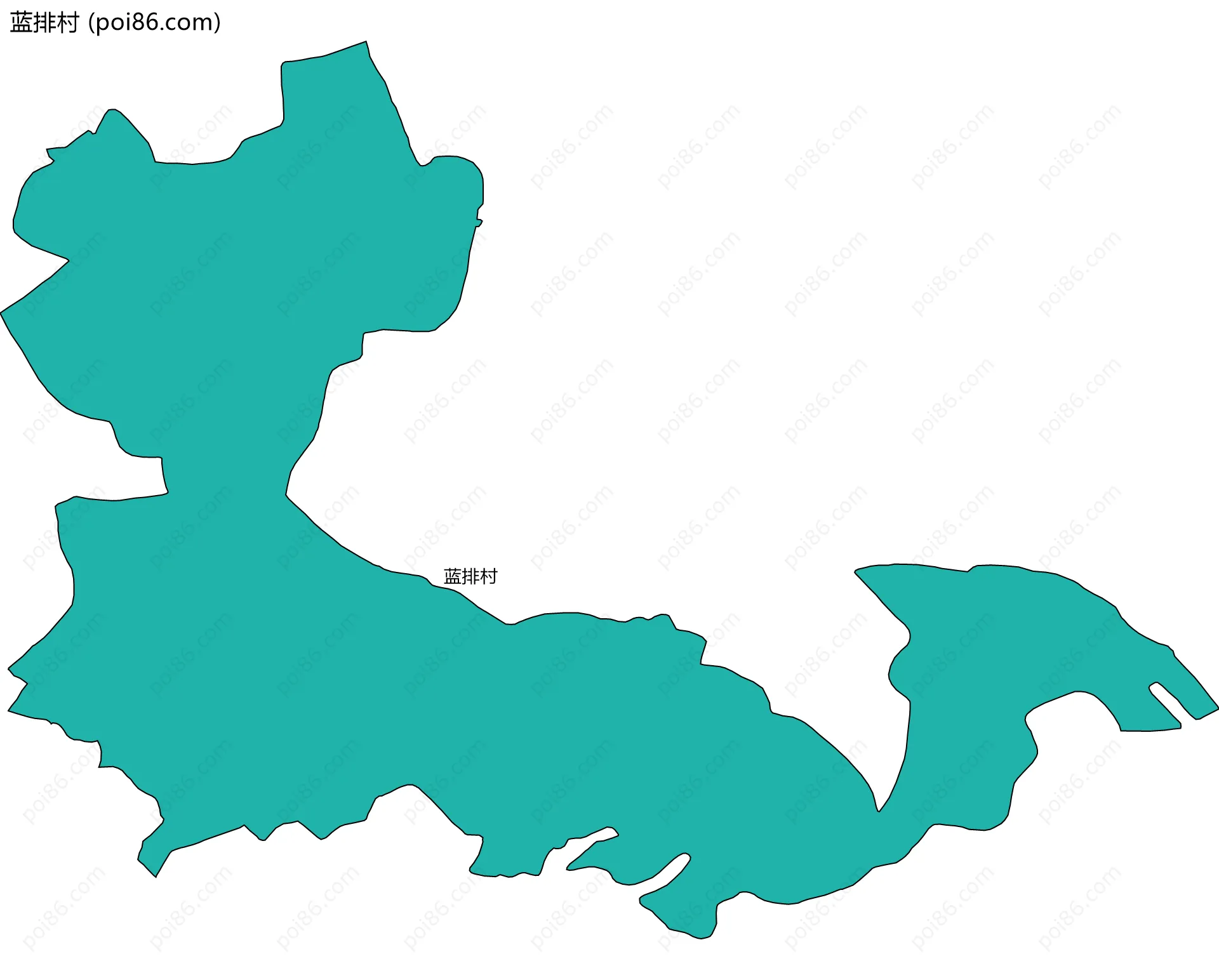 蓝排村边界地图