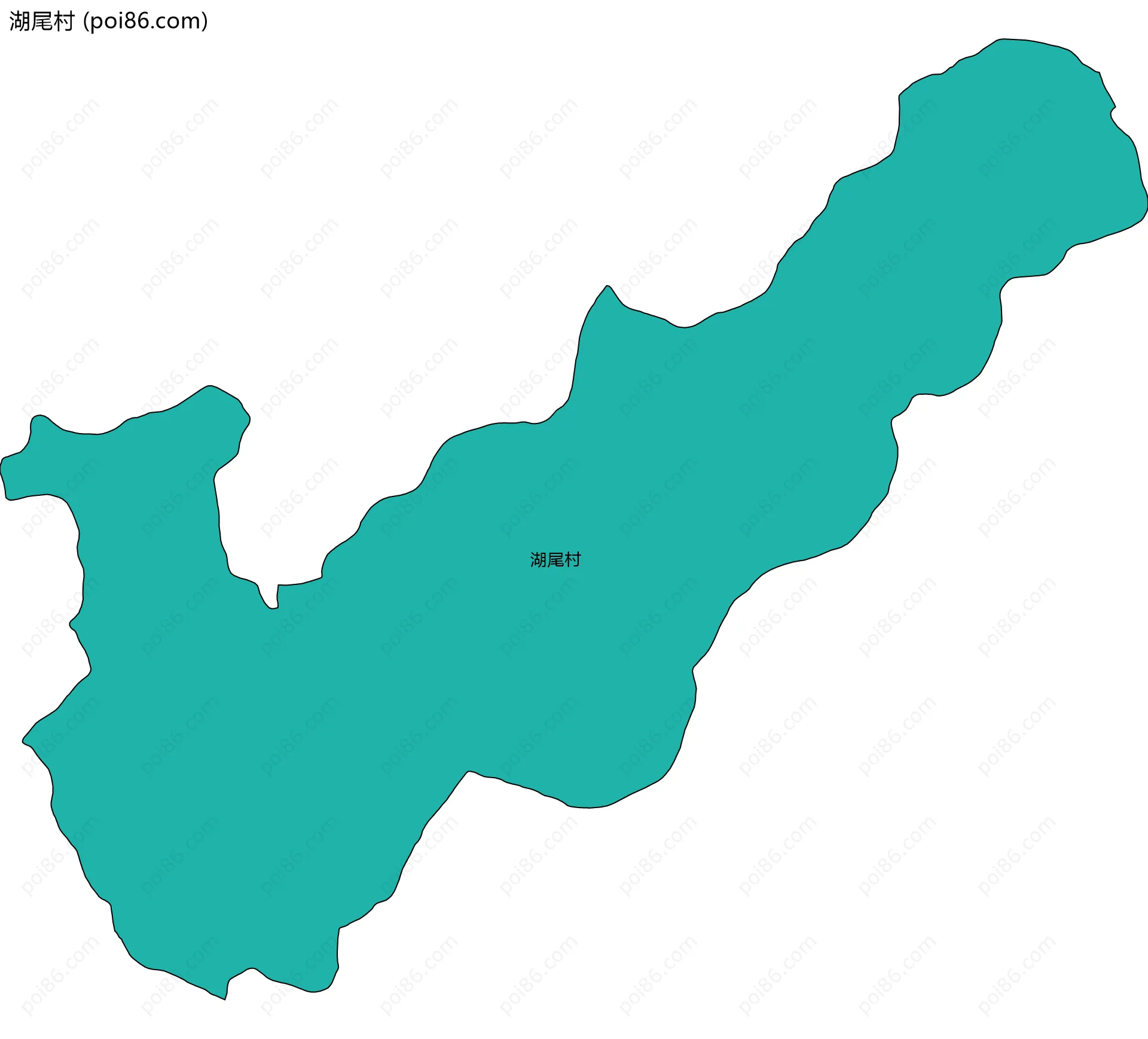 湖尾村边界地图