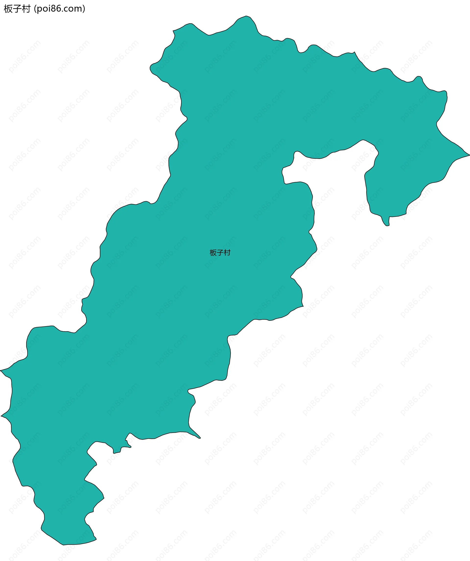 板子村边界地图