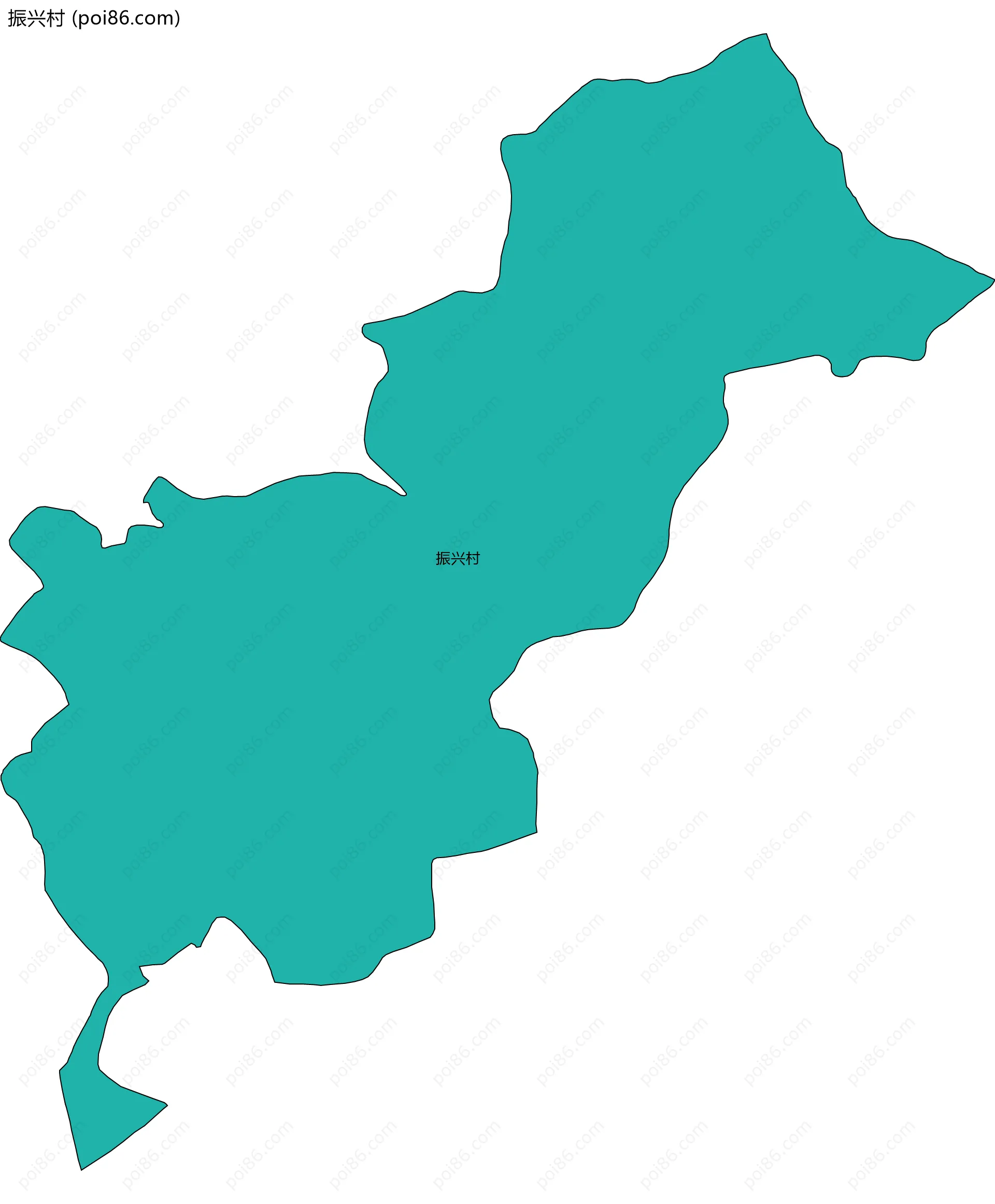 振兴村边界地图