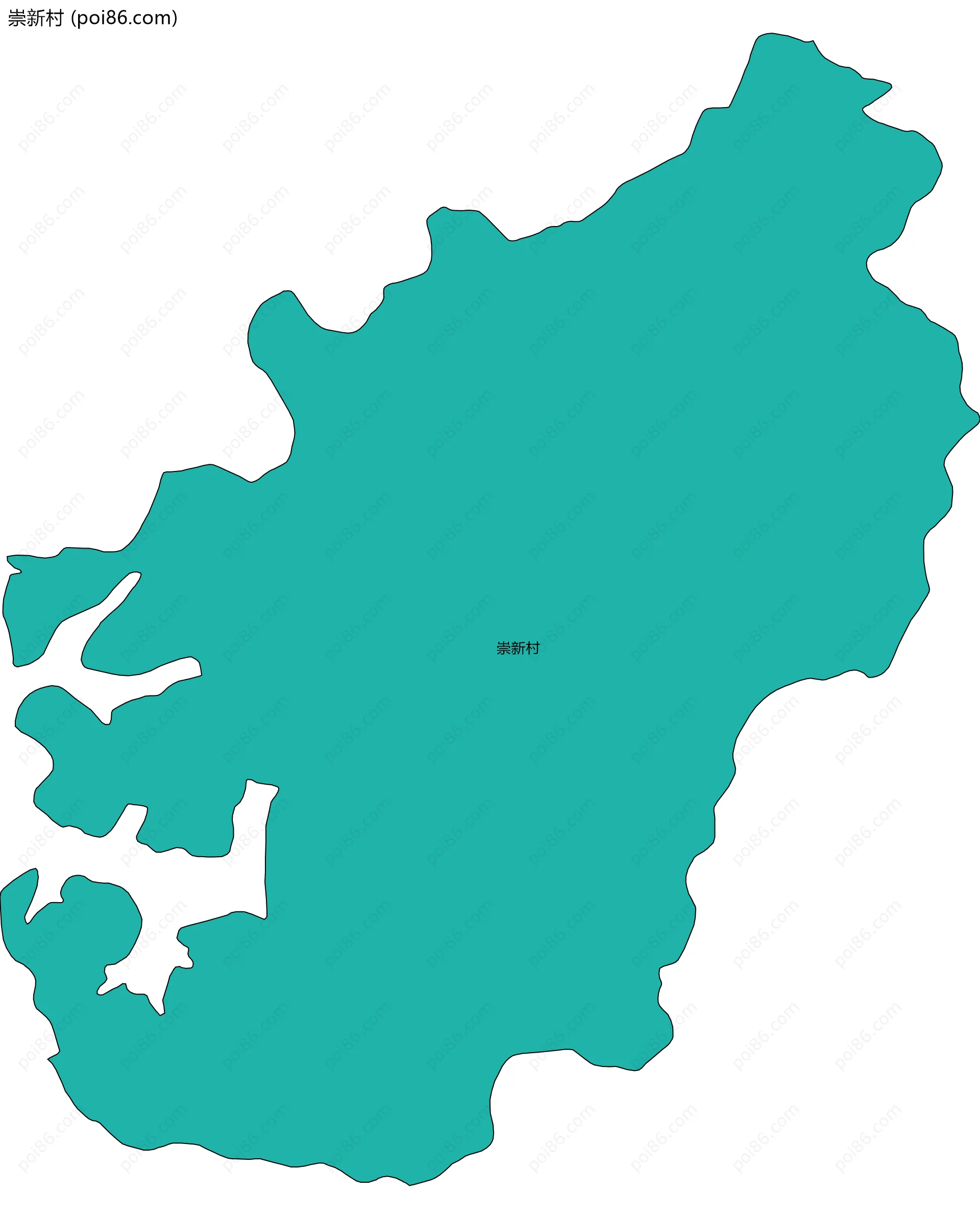 崇新村边界地图