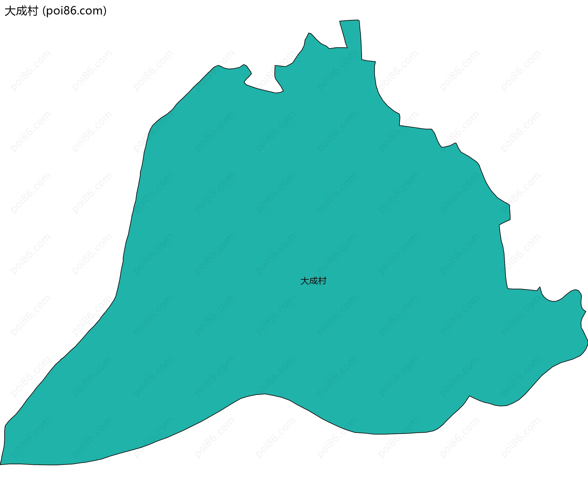 大成村边界地图