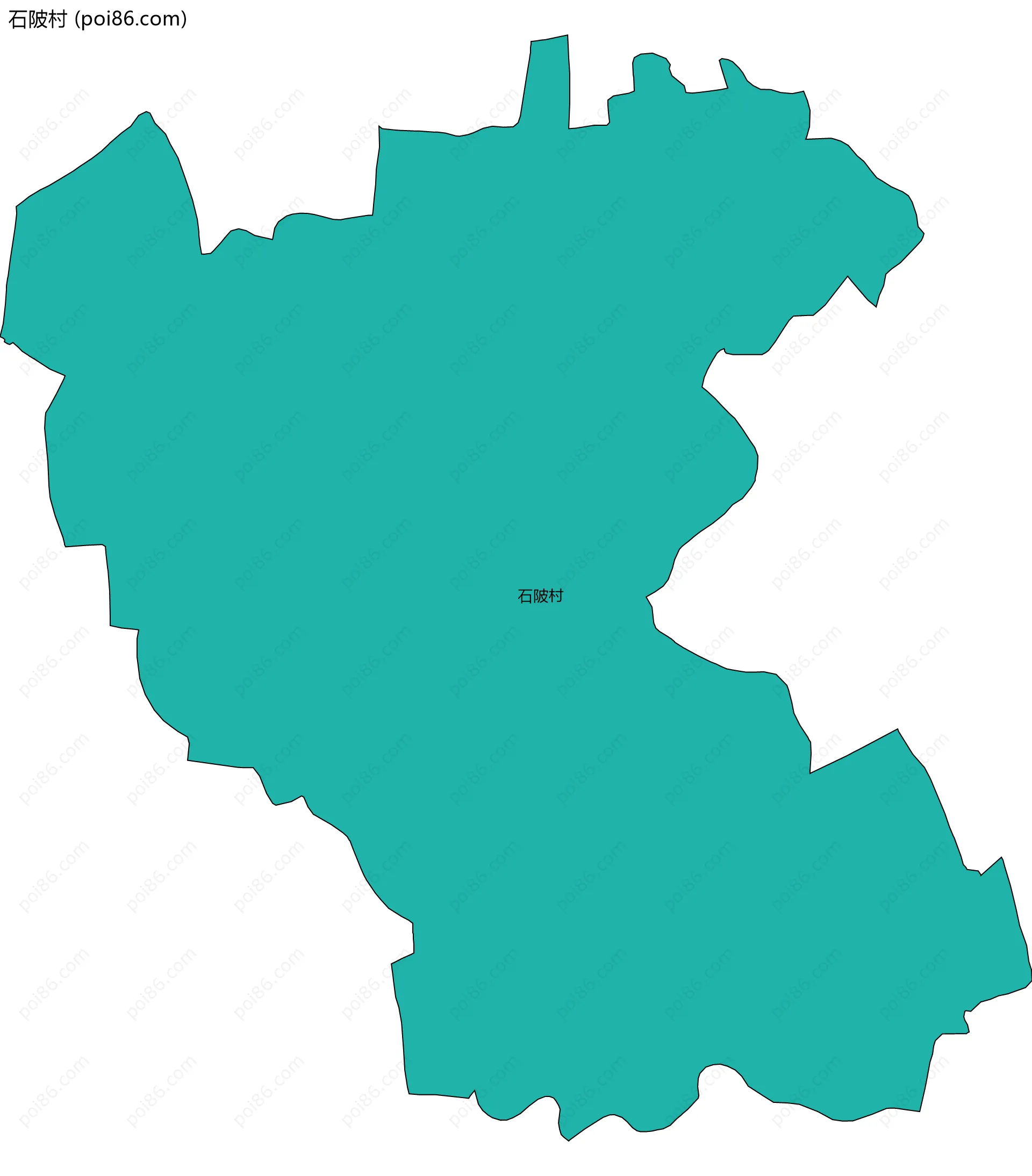 石陂村边界地图