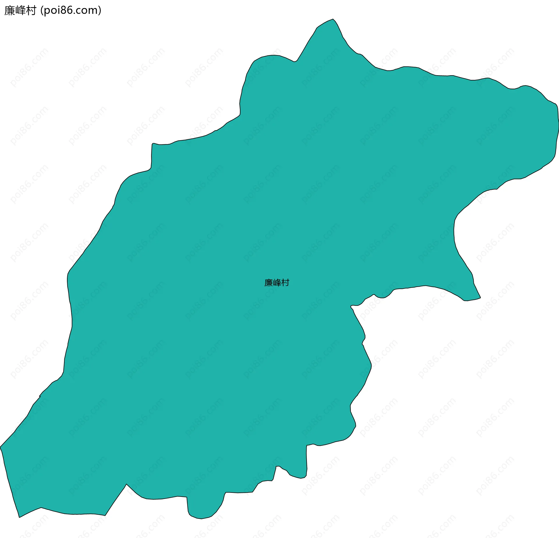 廉峰村边界地图