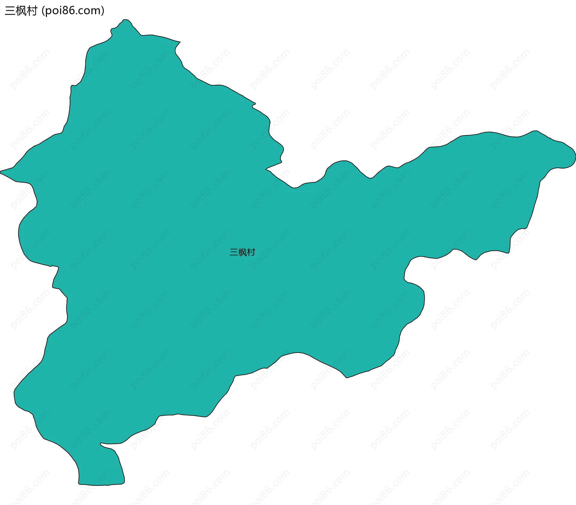 三枫村边界地图