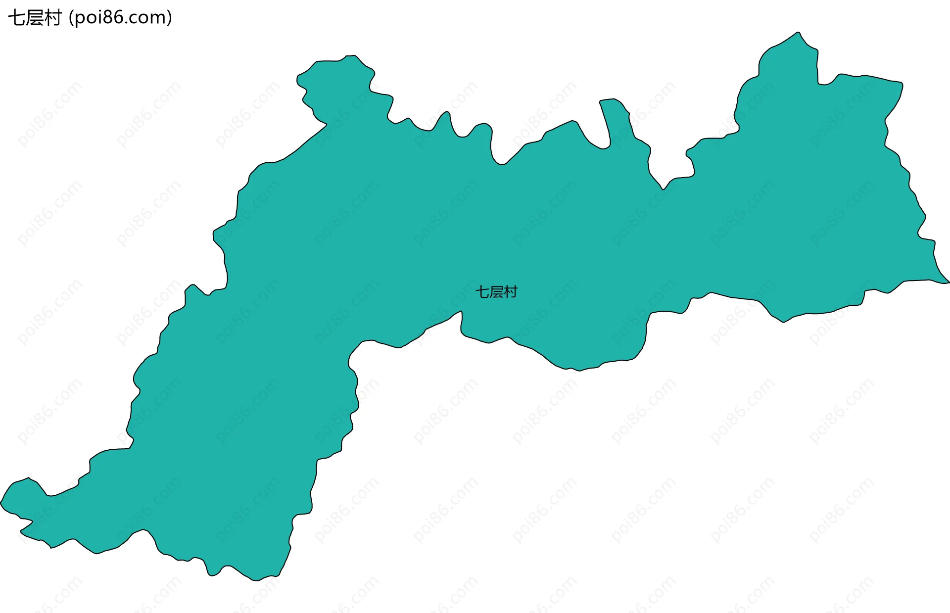 七层村边界地图